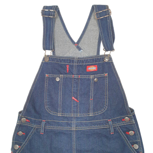 Womens Blue Dickies Denim Overalls Skirt Dungaree Trousers