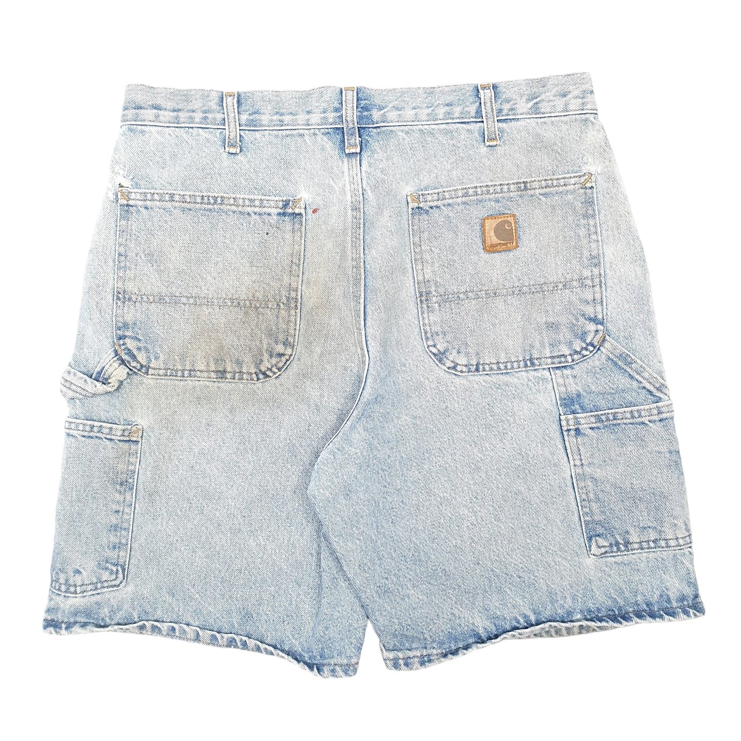 Mens Blue Carhartt Carpenter Denim Shorts