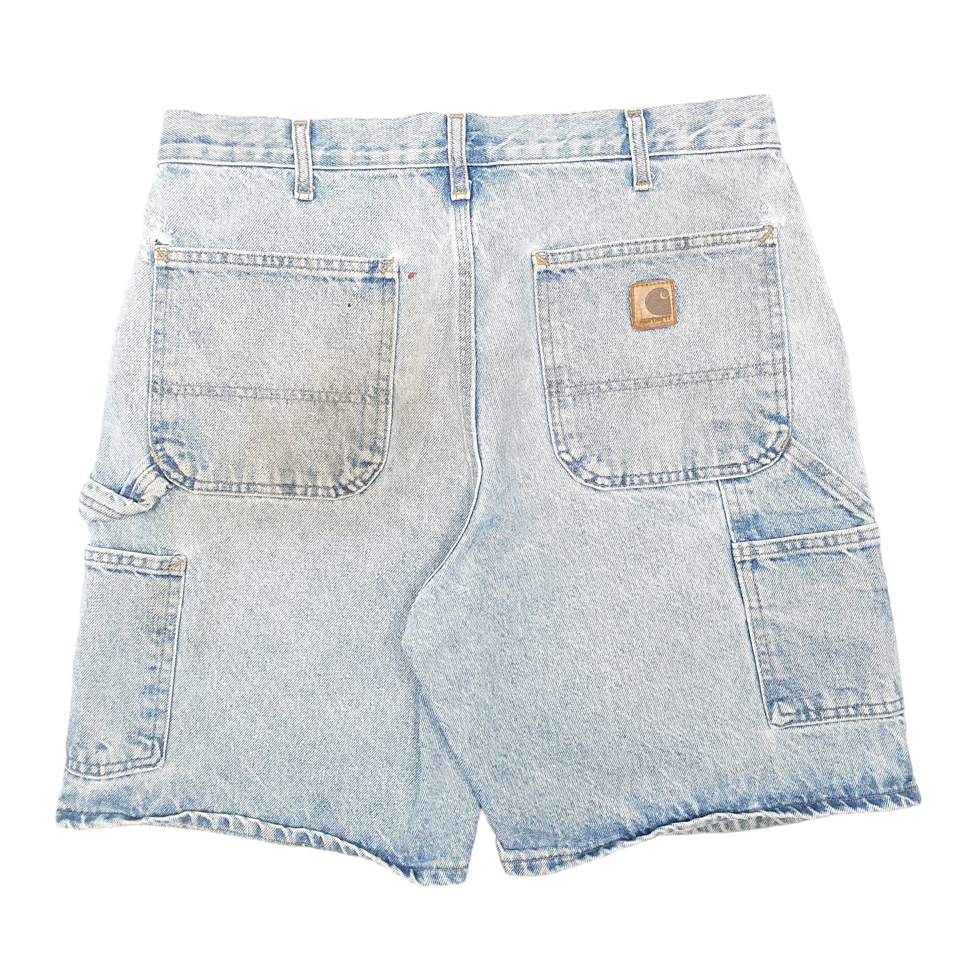 Mens Blue Carhartt Carpenter Denim Shorts