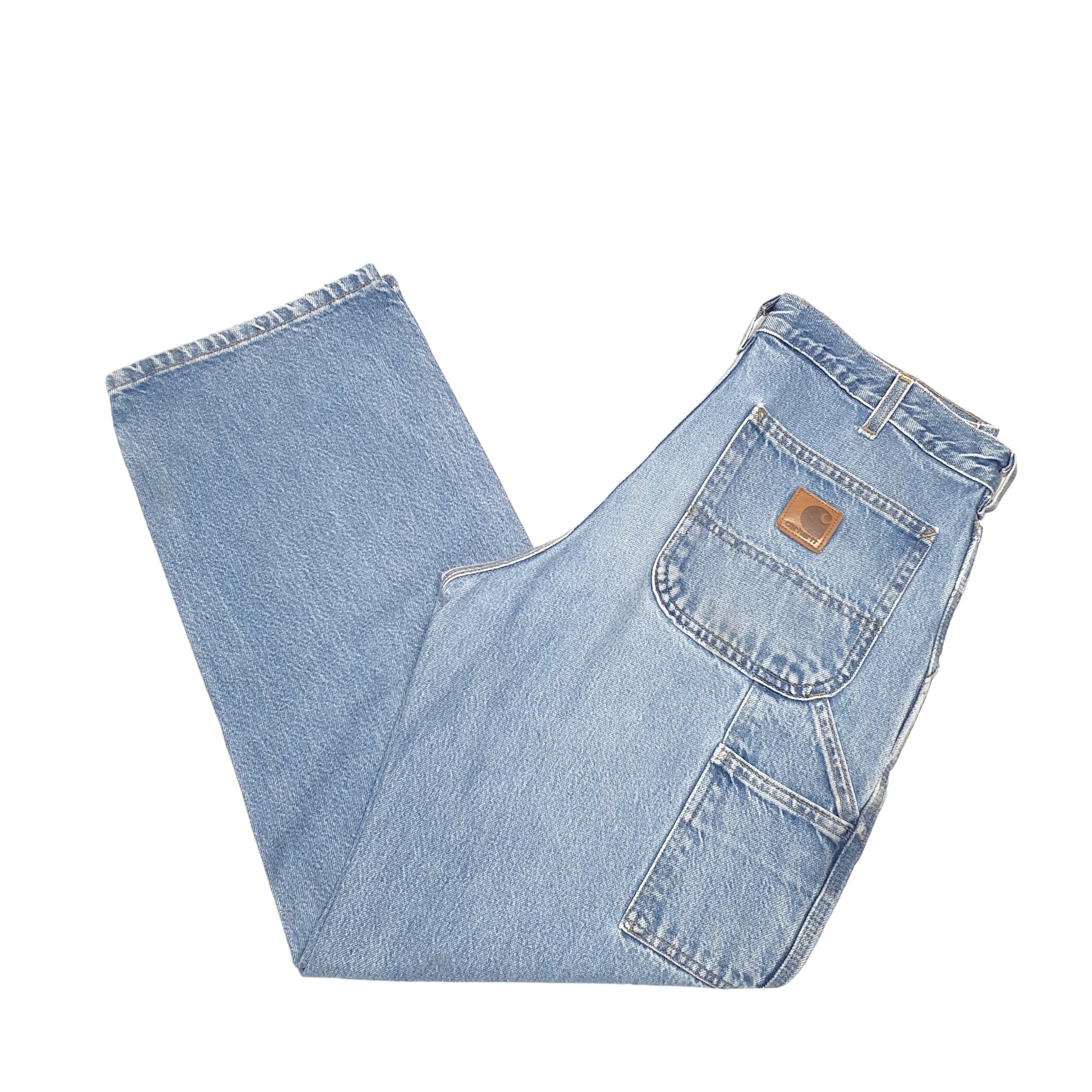 Mens Blue Carhartt Carpenter B137 JeansW33 L30
