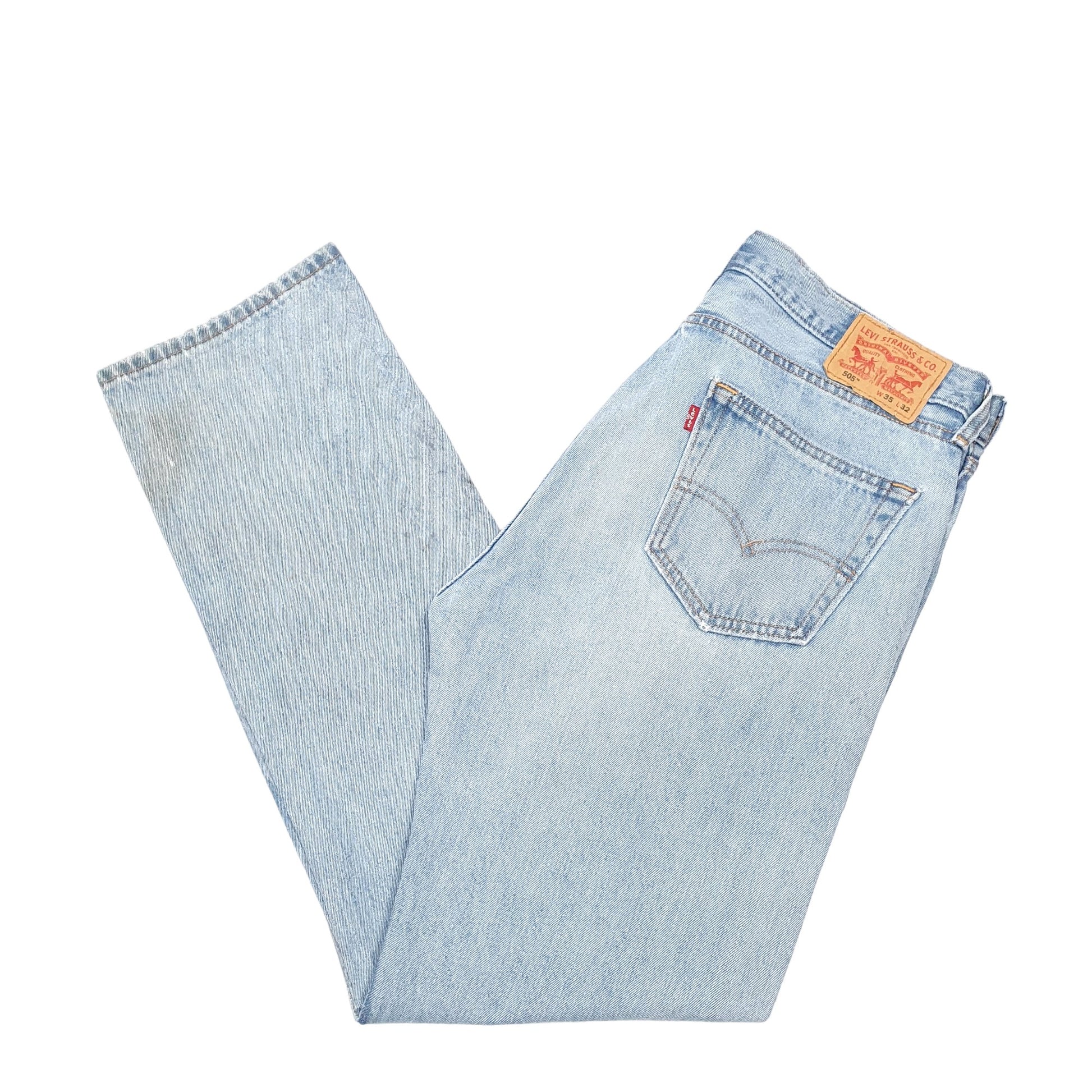 Mens Blue Levis  505 JeansW35 L32