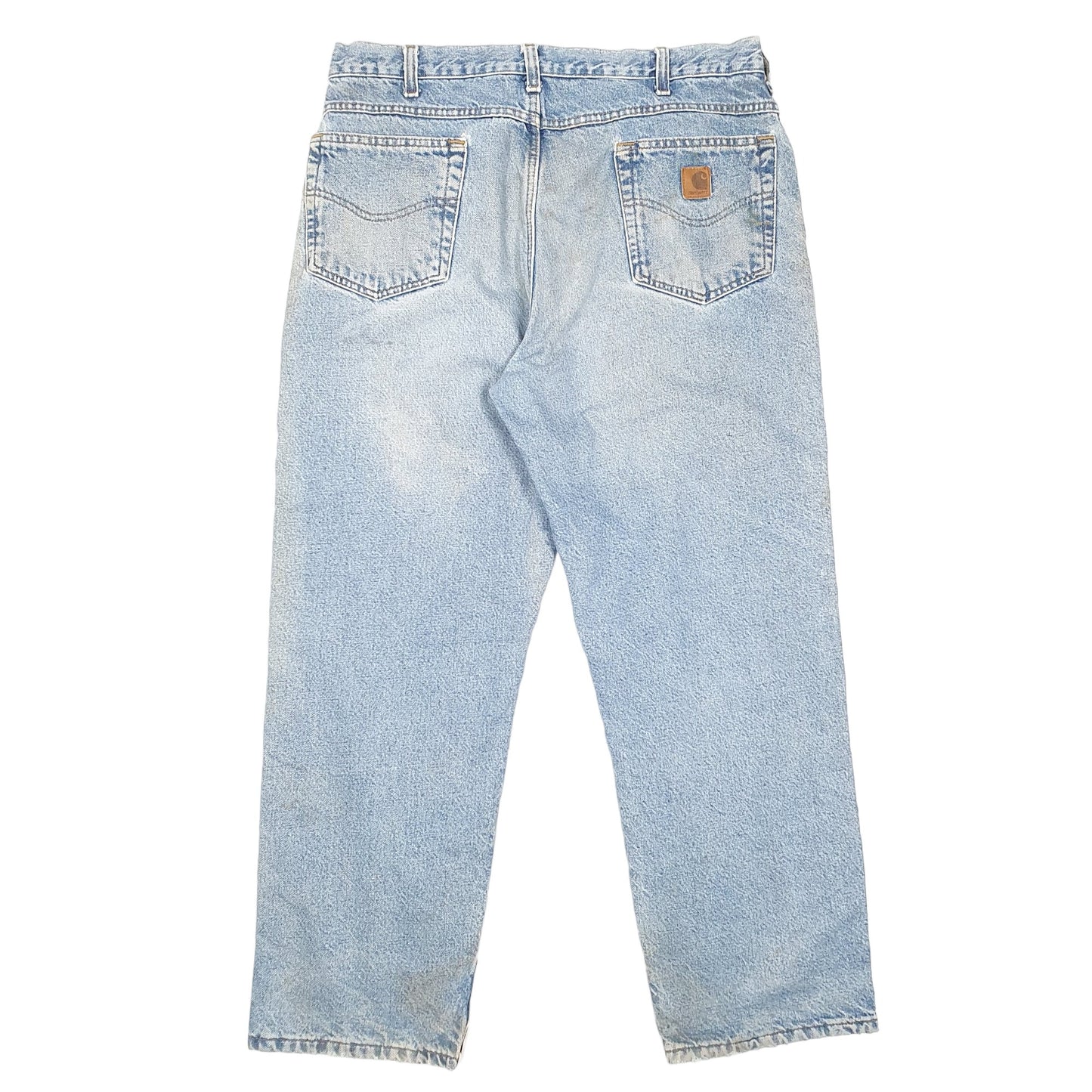 Mens Blue Carhartt Relaxed Polyester lined Insulated B155 JeansW36 L30