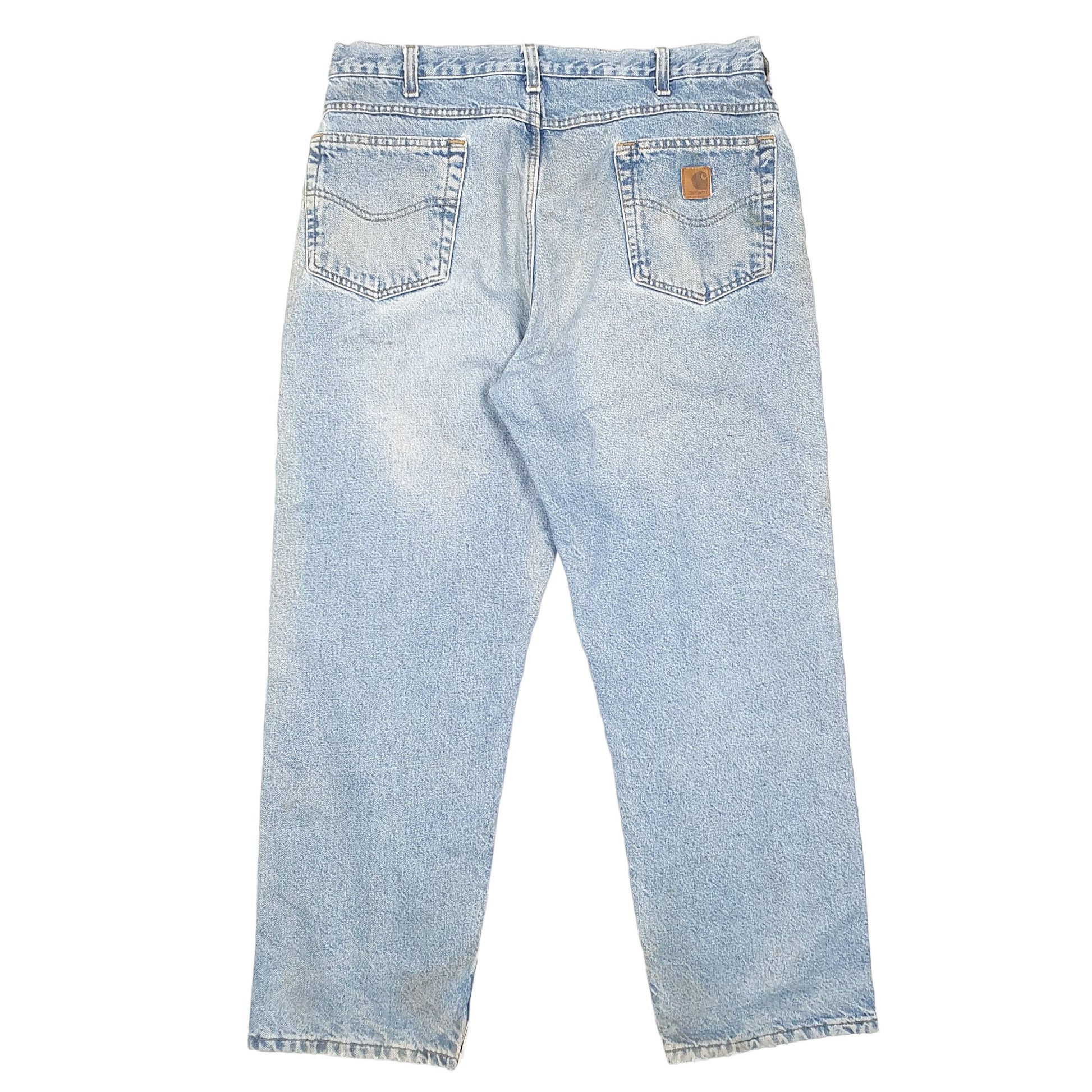 Mens Blue Carhartt Relaxed Polyester lined Insulated B155 JeansW36 L30