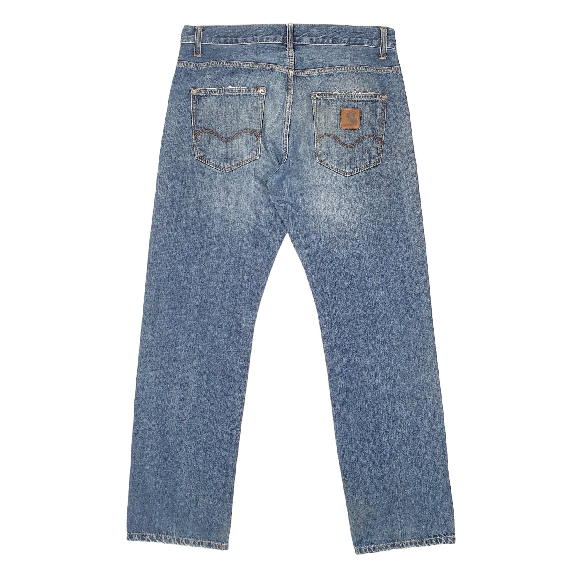 Mens Blue Carhartt Ruler Pant Casual JeansW34 L32