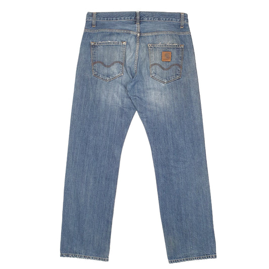 Mens Blue Carhartt Ruler Pant Casual JeansW34 L32