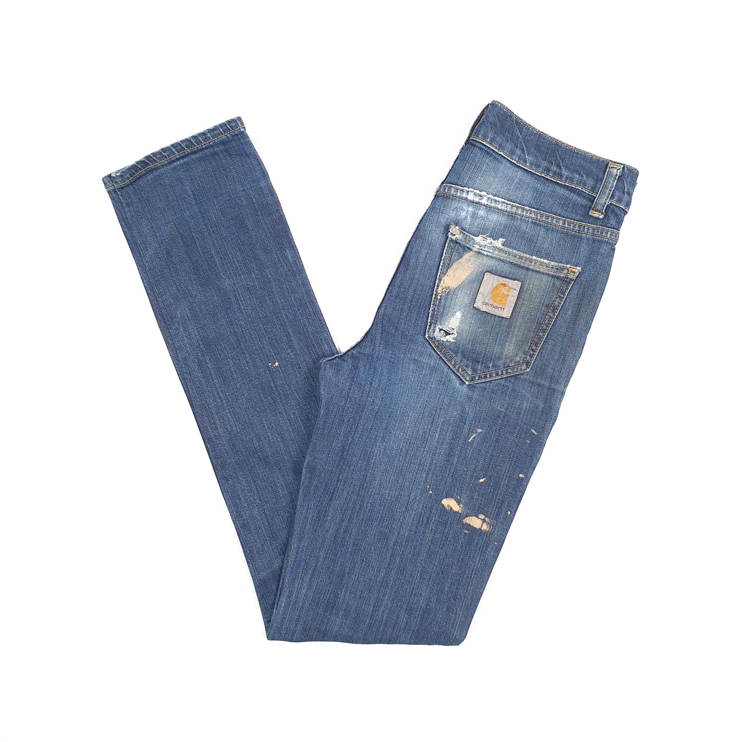 Mens Blue Carhartt Slam Pant Casual JeansW28 L34