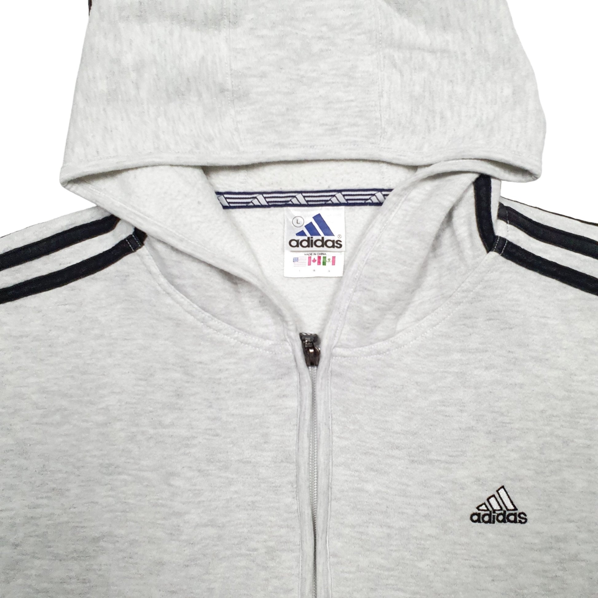 Womens Grey Adidas  Hoodie Jumper