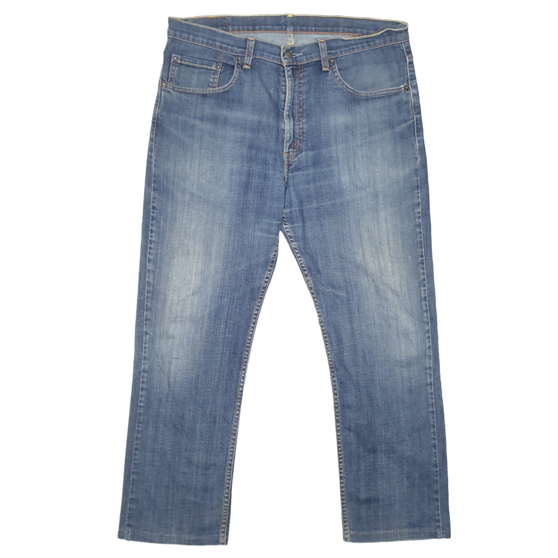 Denim 752 Levis Levi's 752 Men Blue Straight Regular Stretch Jeans