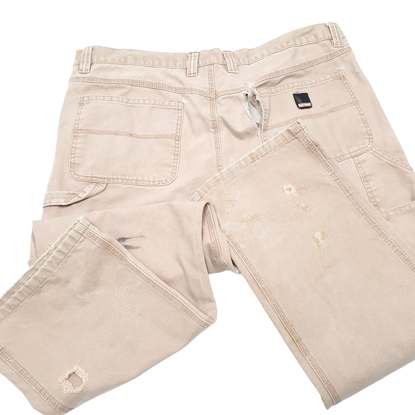 Mens Beige Craftsman  Carpenter Trousers