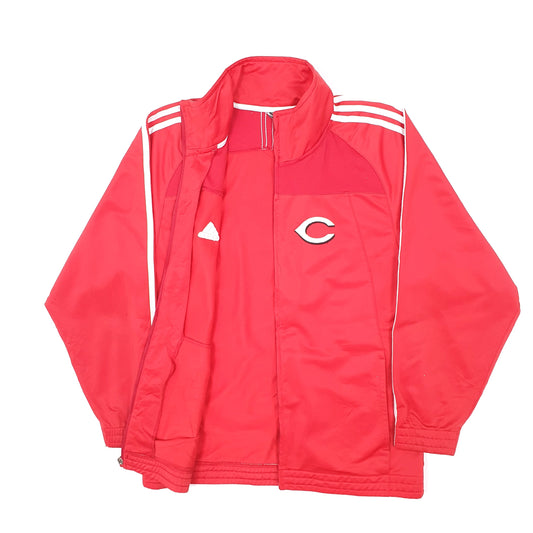 Mens Red Adidas MLB Baseball Cincinnati Reds Full Zip Jumper