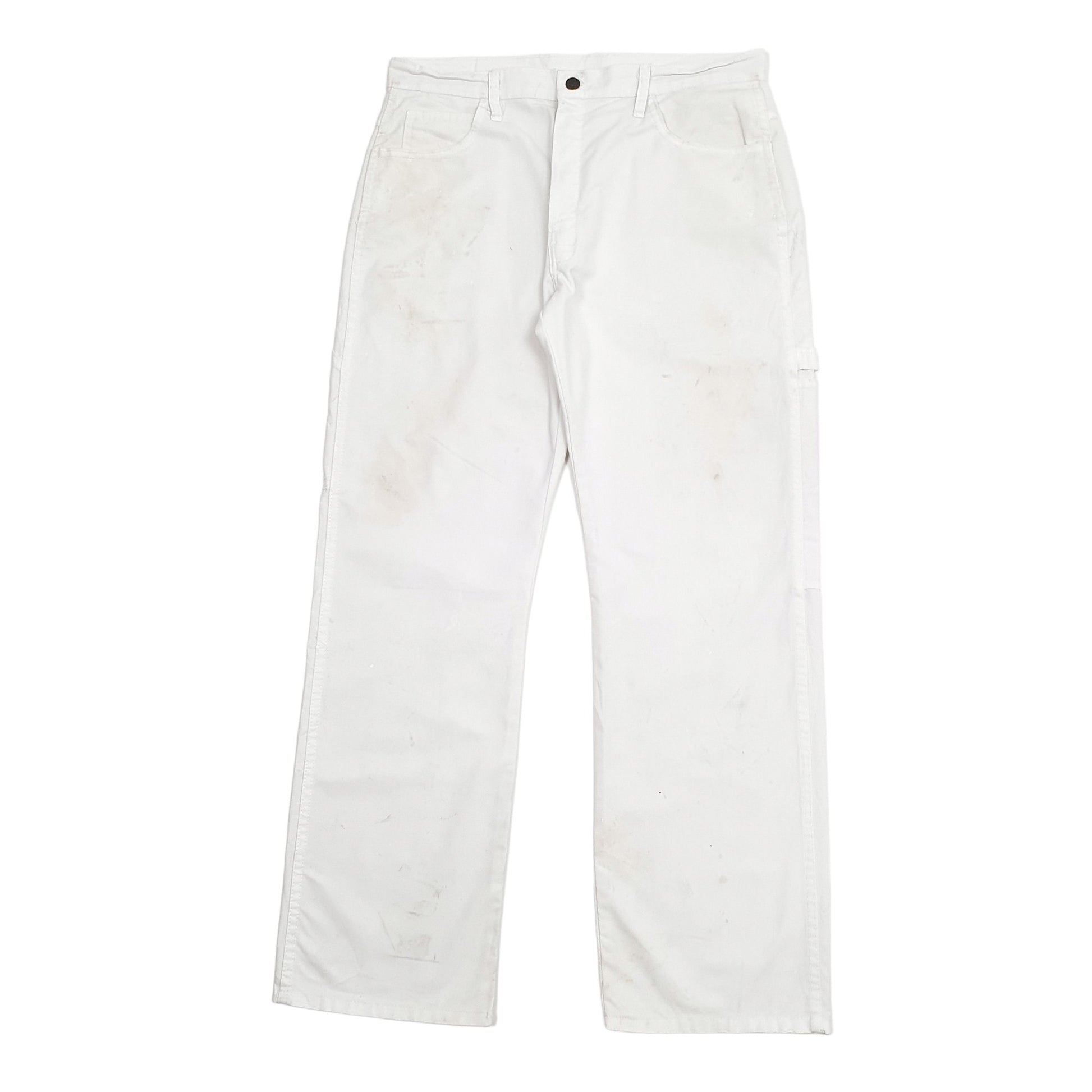 Mens White Dickies  Carpenter Trousers