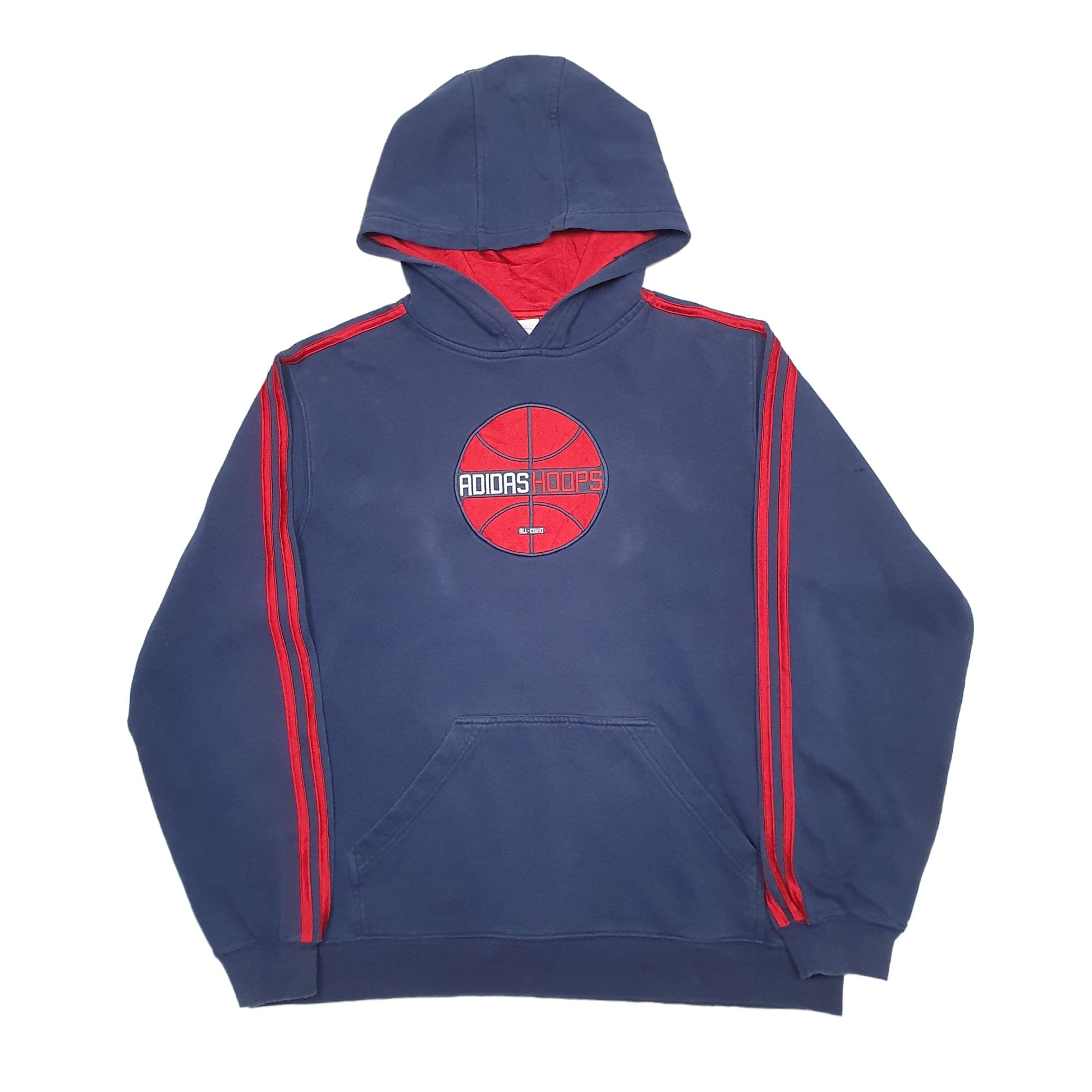 Mens Navy Adidas Hoops basketball Hoodie Jumper