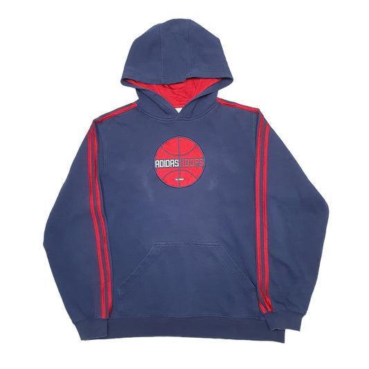 Mens Navy Adidas Hoops basketball Hoodie Jumper