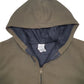 Mens Khaki Carhartt Lined Thermal Full Zip Jumper