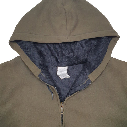 Mens Khaki Carhartt Lined Thermal Full Zip Jumper