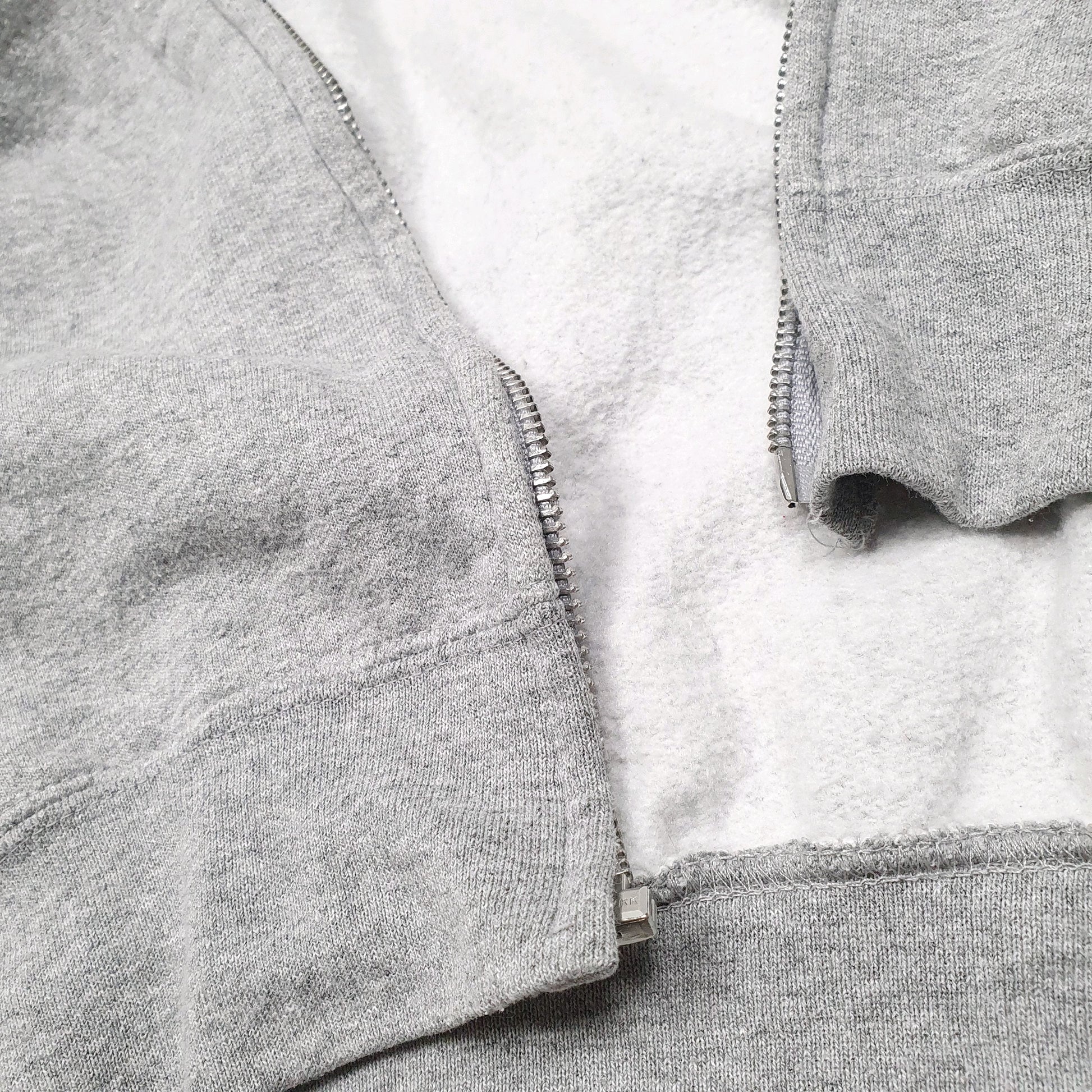 Mens Grey Champion Hoodie Notre Dame College Football Full Zip Jumper