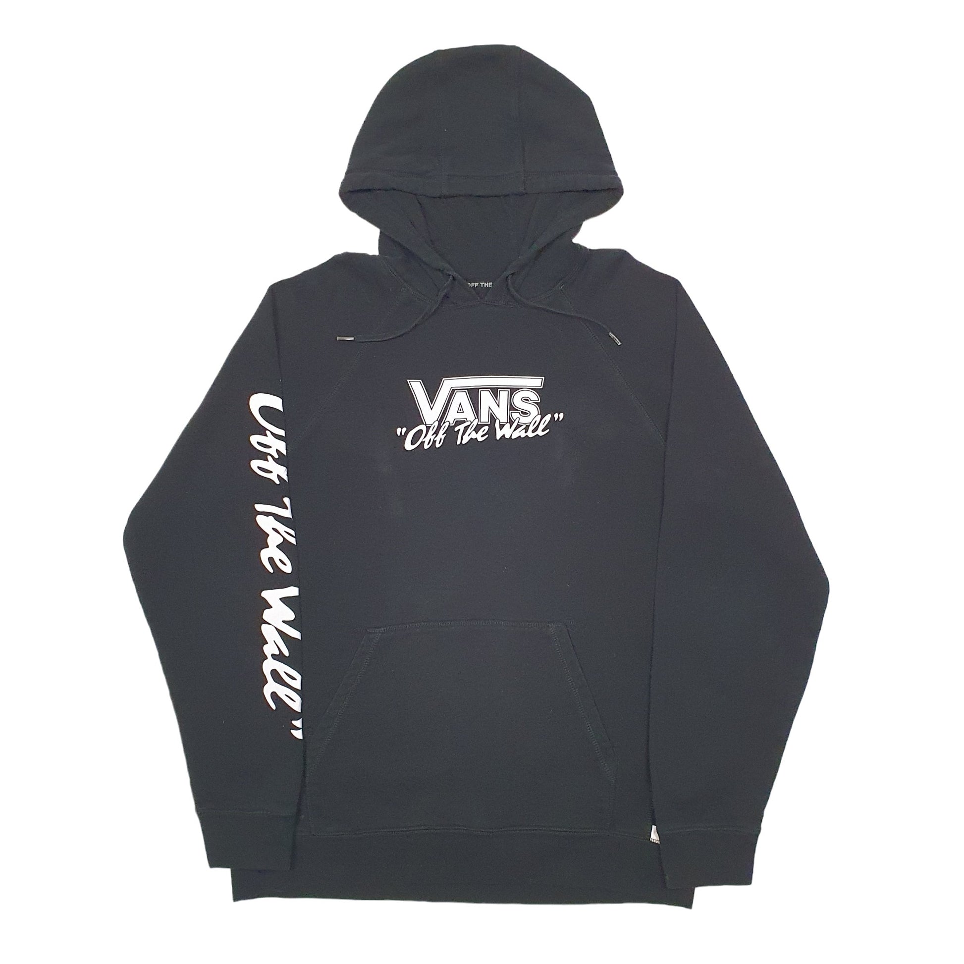 Mens Black Vans Spellout Hoodie Jumper