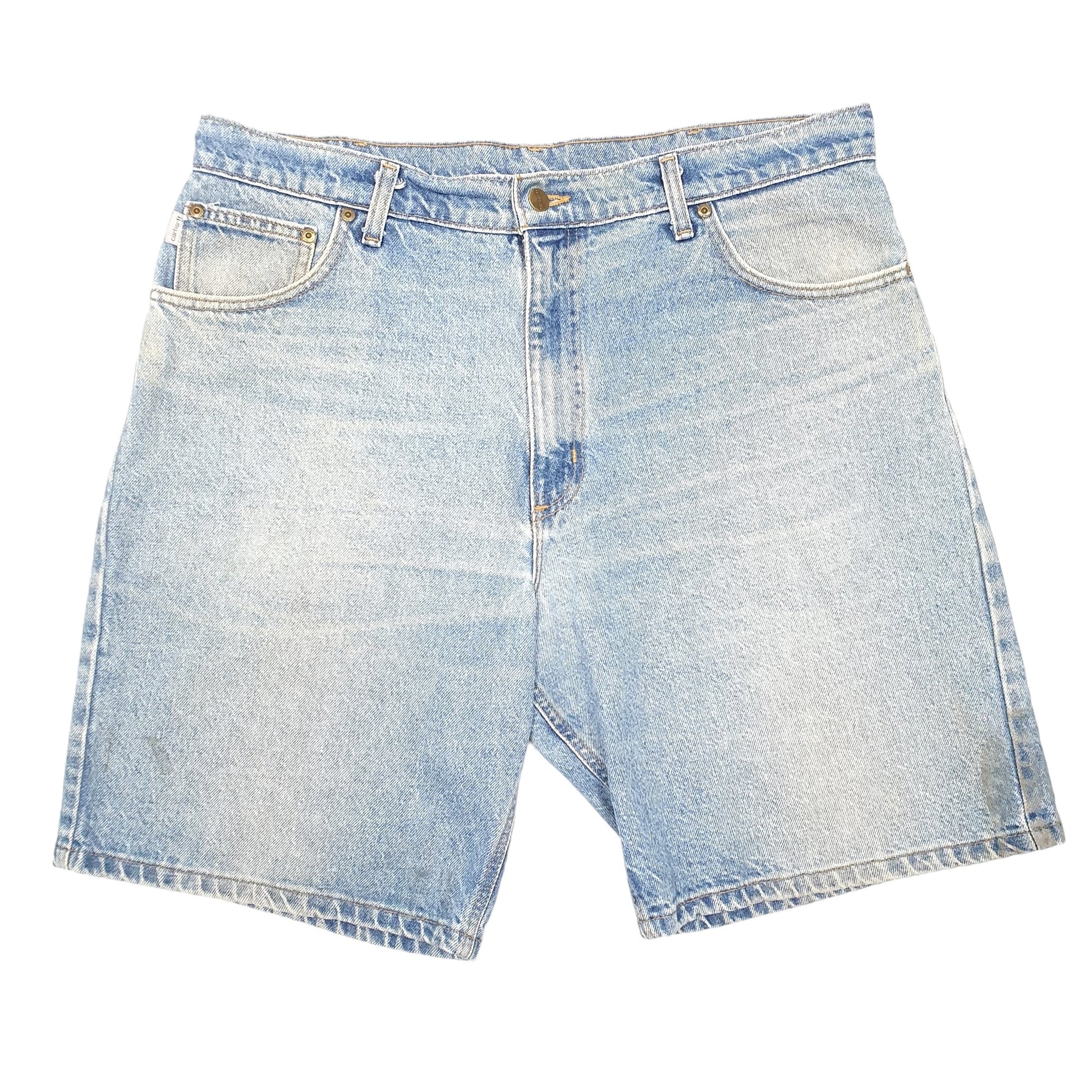 Mens Blue Carhartt Carpenter Denim Shorts