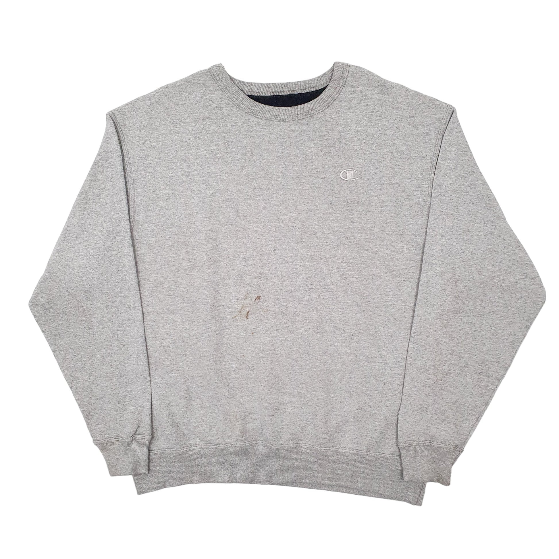 Mens Grey Champion  Crewneck Jumper
