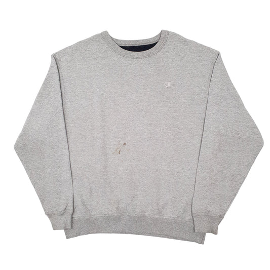 Mens Grey Champion  Crewneck Jumper