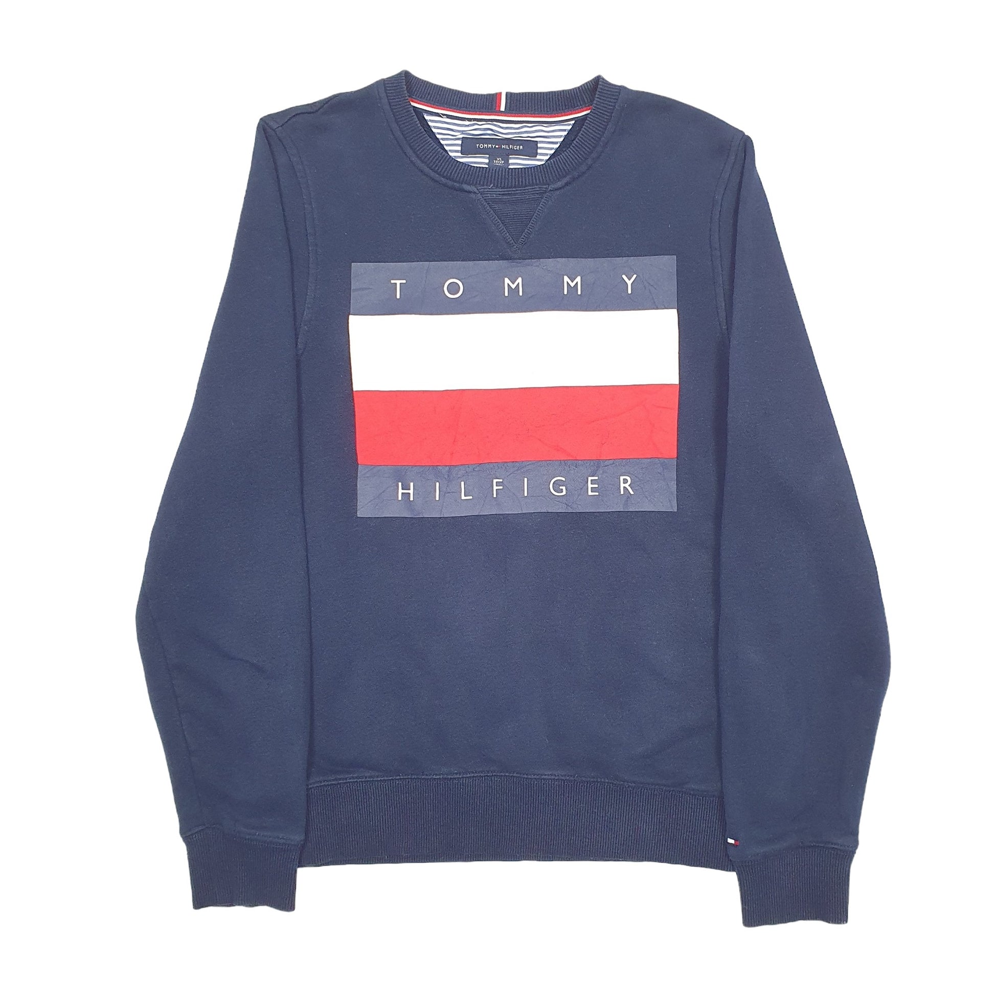 Mens Navy Tommy Hilfiger  Crewneck Jumper