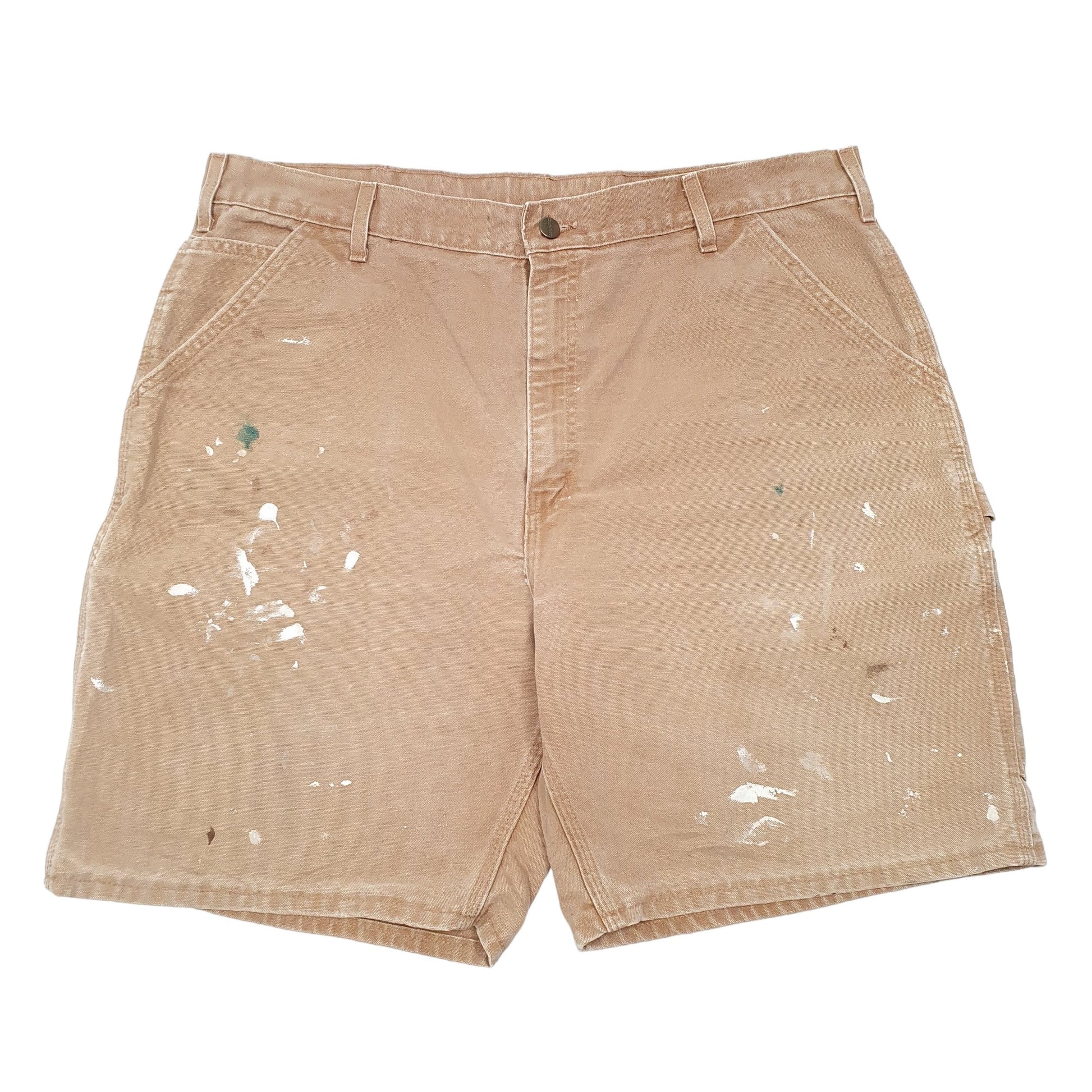 Mens Tan Carhartt B25 Made In USA Carpenter Shorts