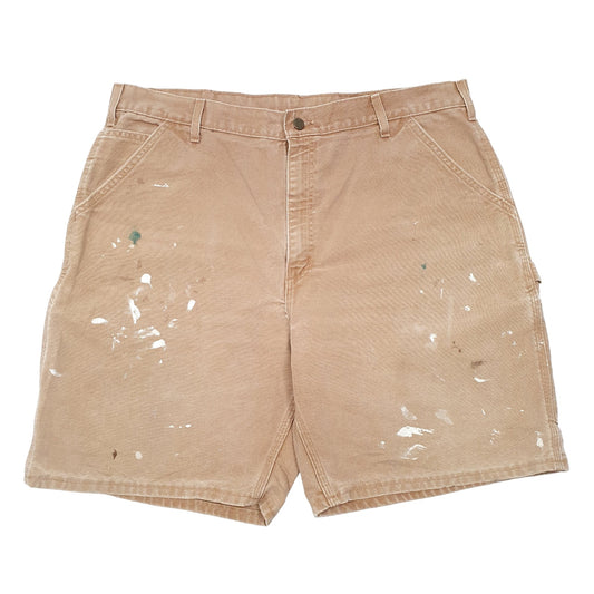 Mens Tan Carhartt B25 Made In USA Carpenter Shorts