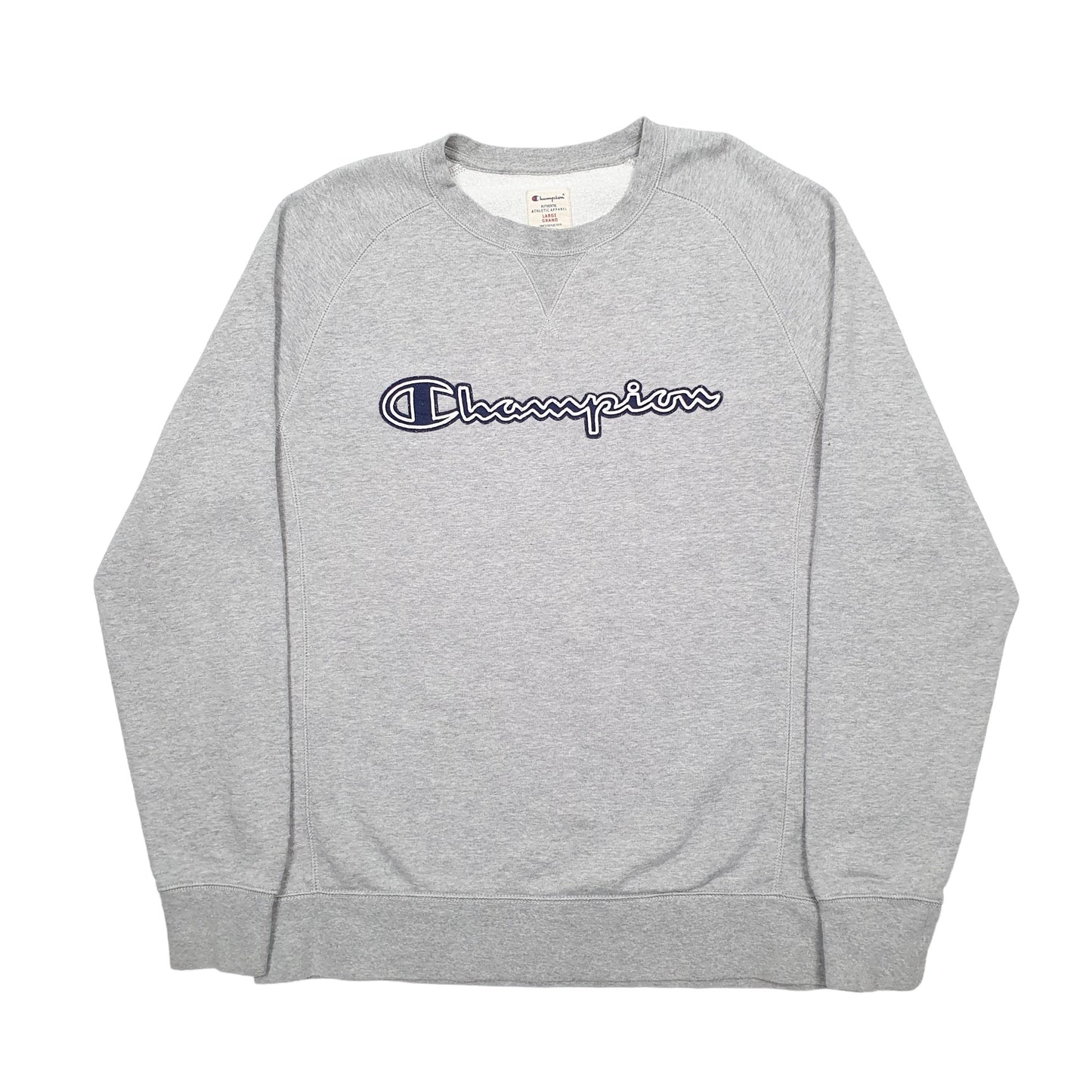 Mens Grey Champion  Crewneck Jumper