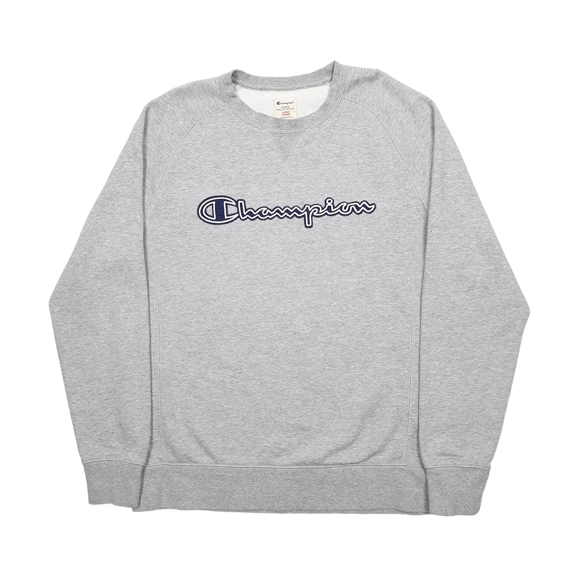 Mens Grey Champion  Crewneck Jumper