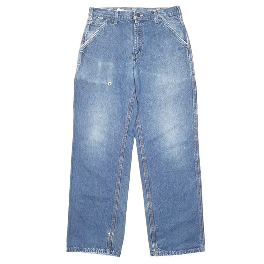 Mens Blue Carhartt Carpenter Flame Resistant FRB 13 JeansW32 L32