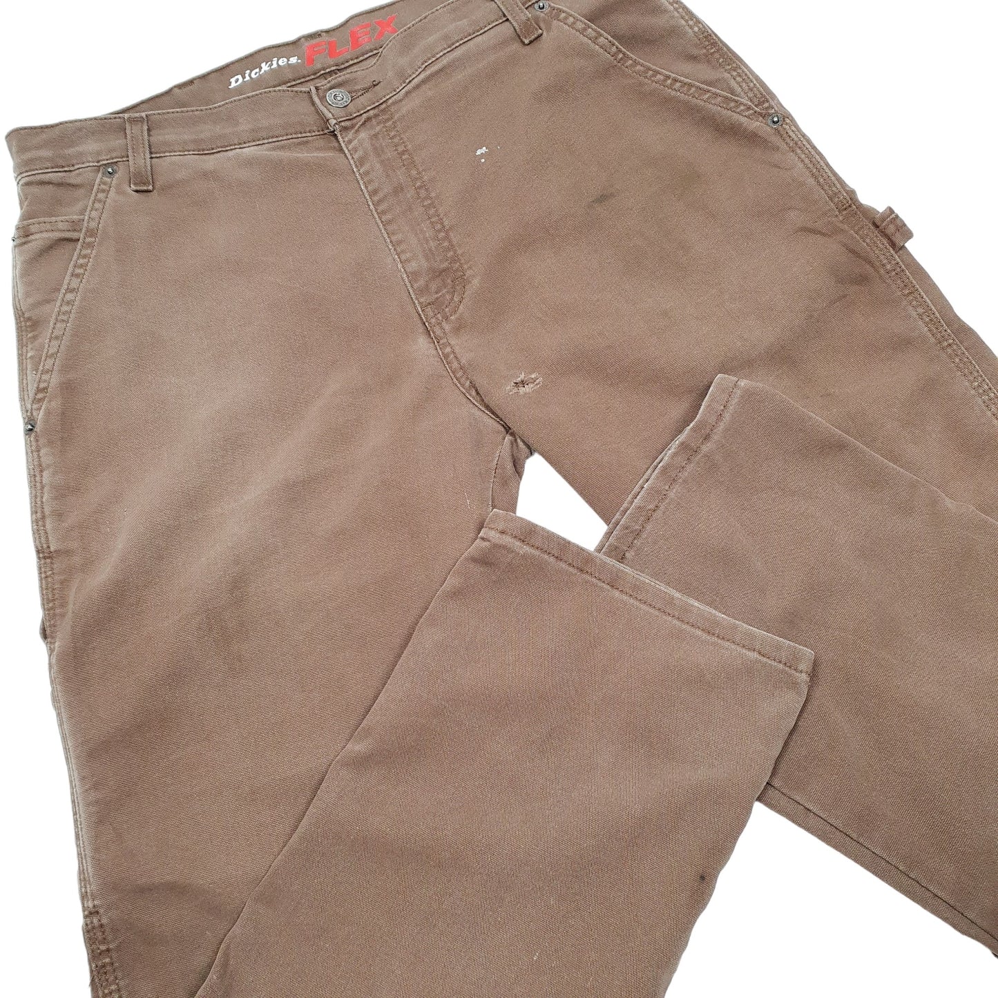Mens Brown Dickies Flex Carpenter Trousers