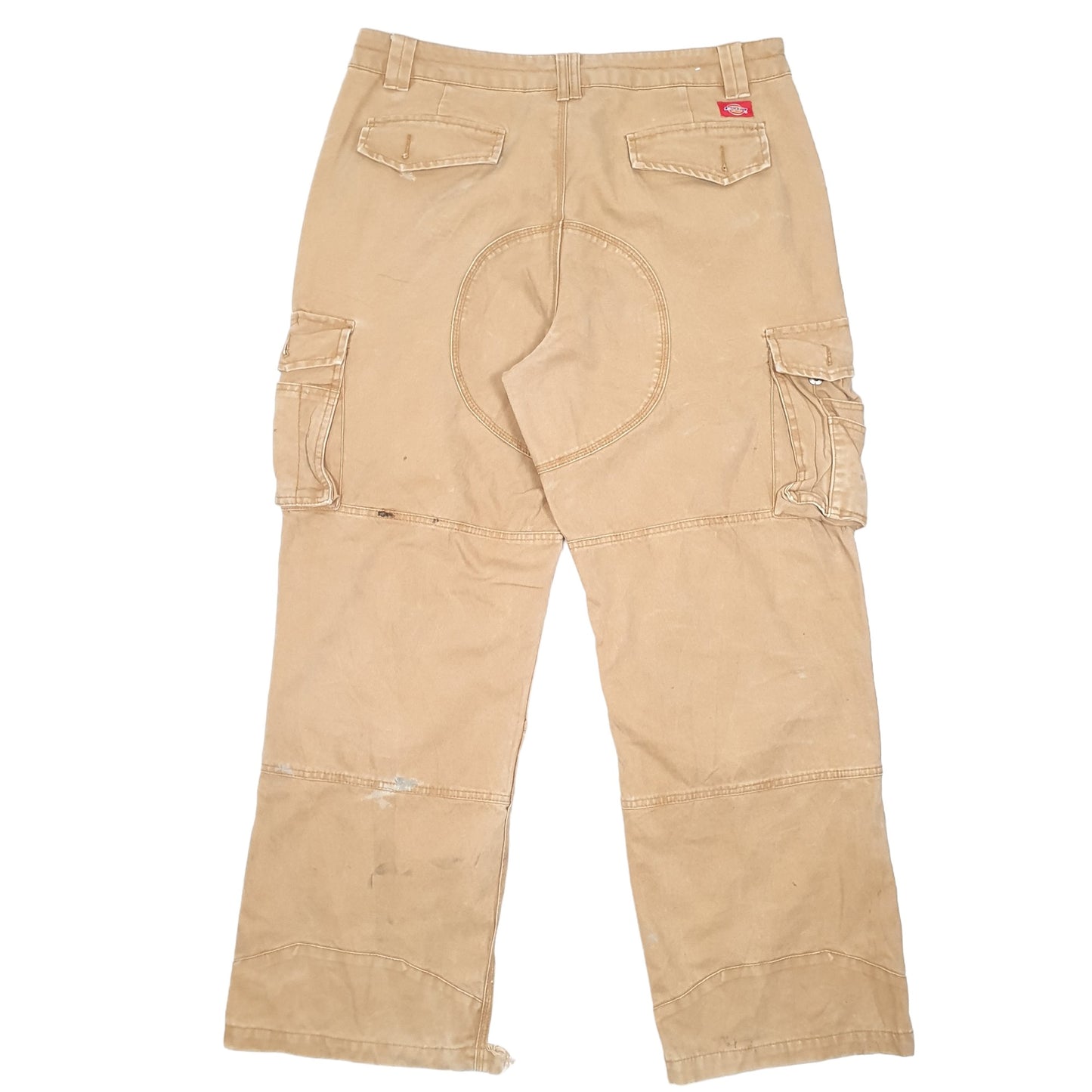 Mens Tan Dickies Carpenter Work Utility Cargo Trousers