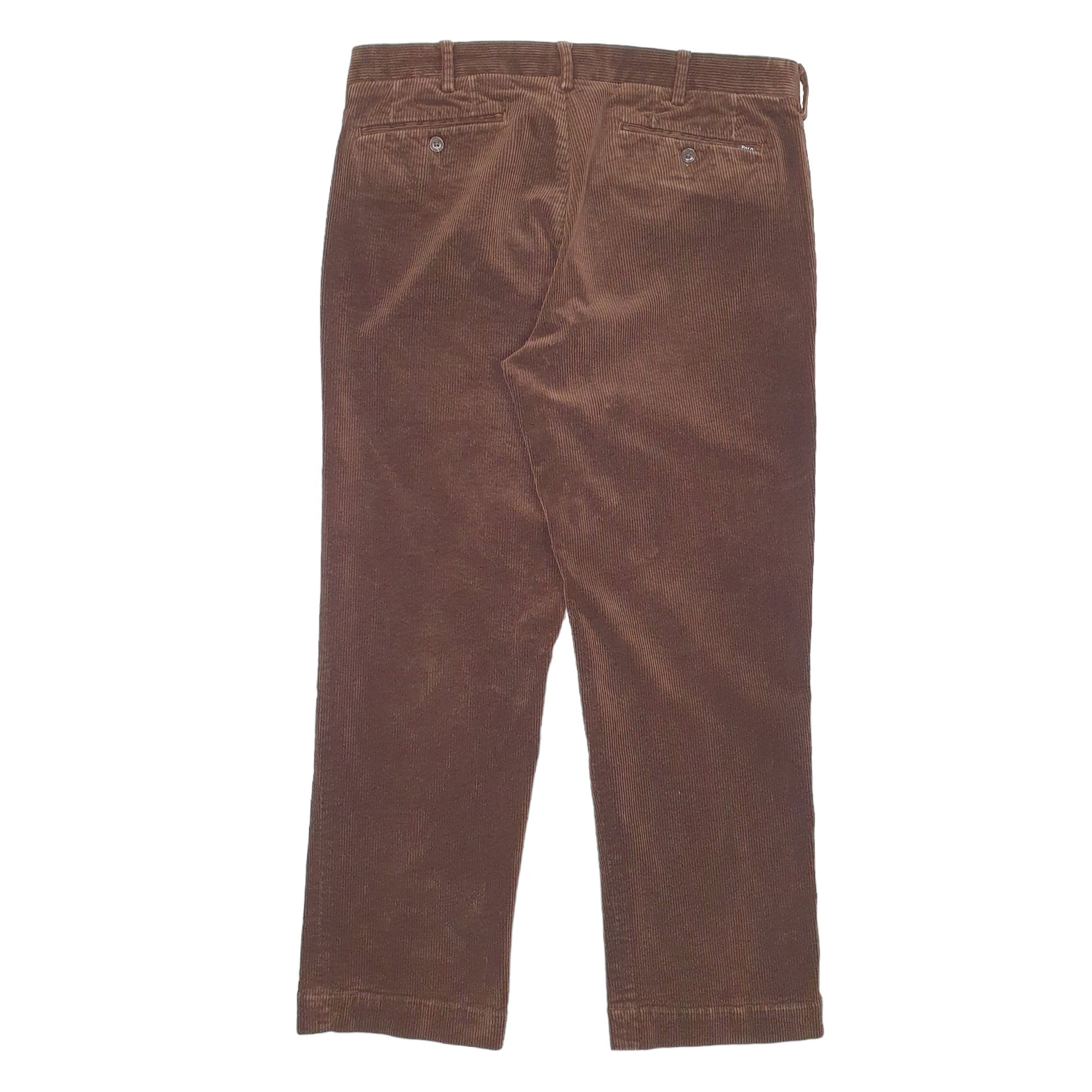 Mens Brown Ralph Lauren Classic Fit Corduroy Trousers