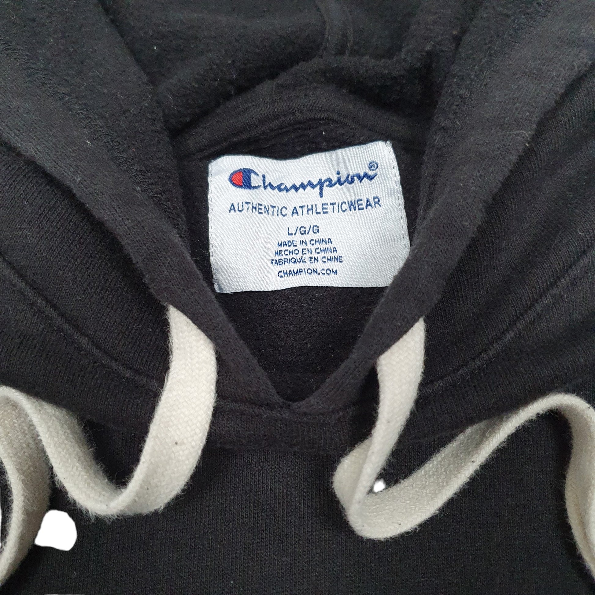 Womens Black Champion Script Hoodie Jumper