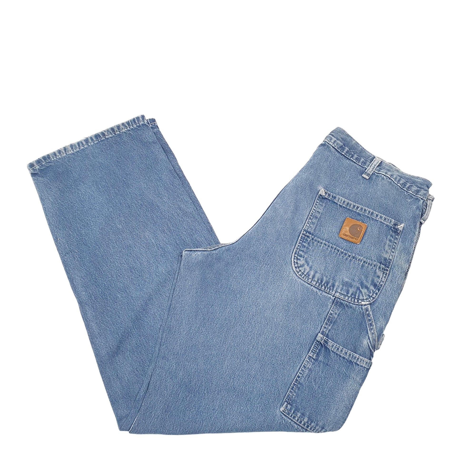 Mens Blue Carhartt Carpenter B13 JeansW36 L32