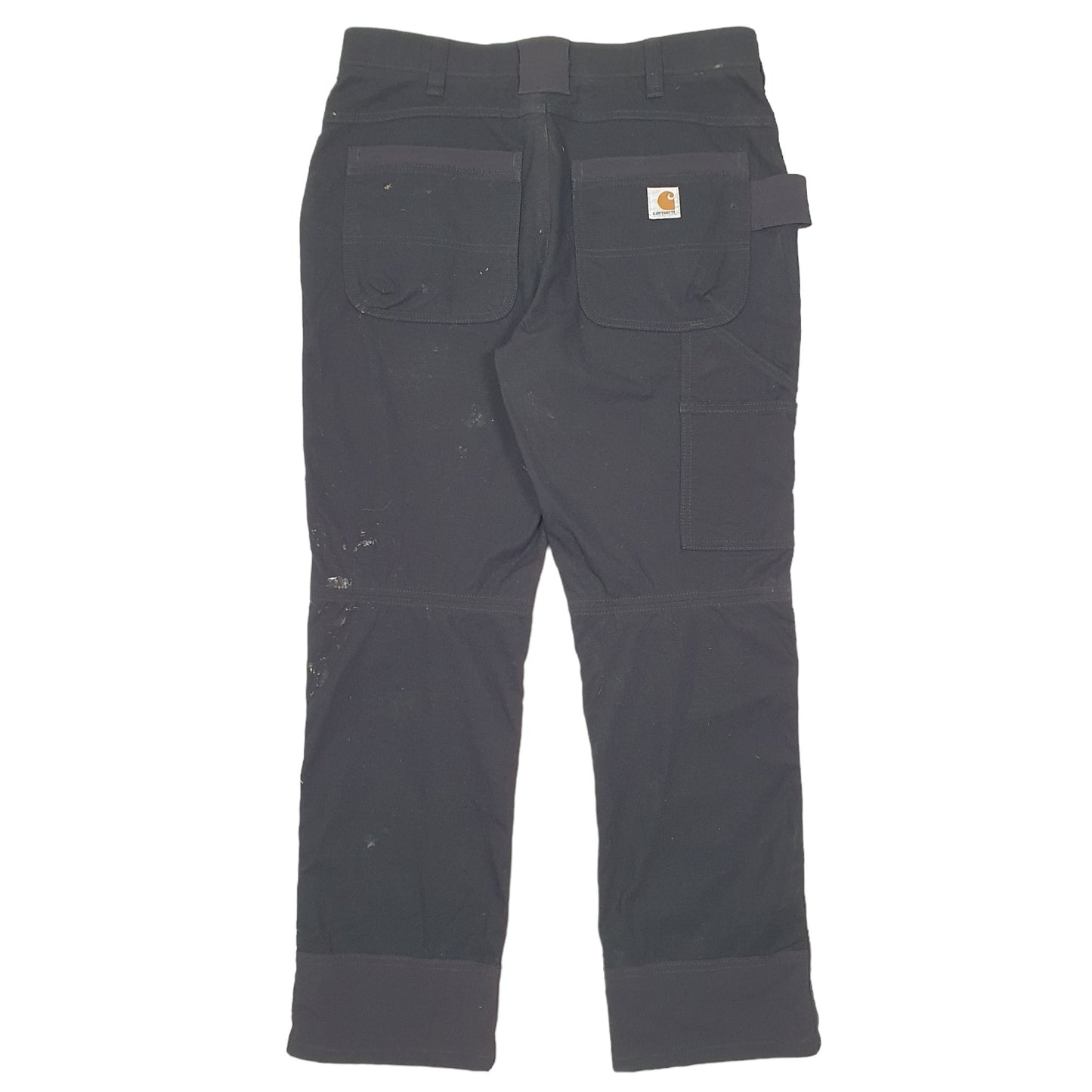 Mens Black Carhartt Utility Ripstop Double Knee Cargo Trousers