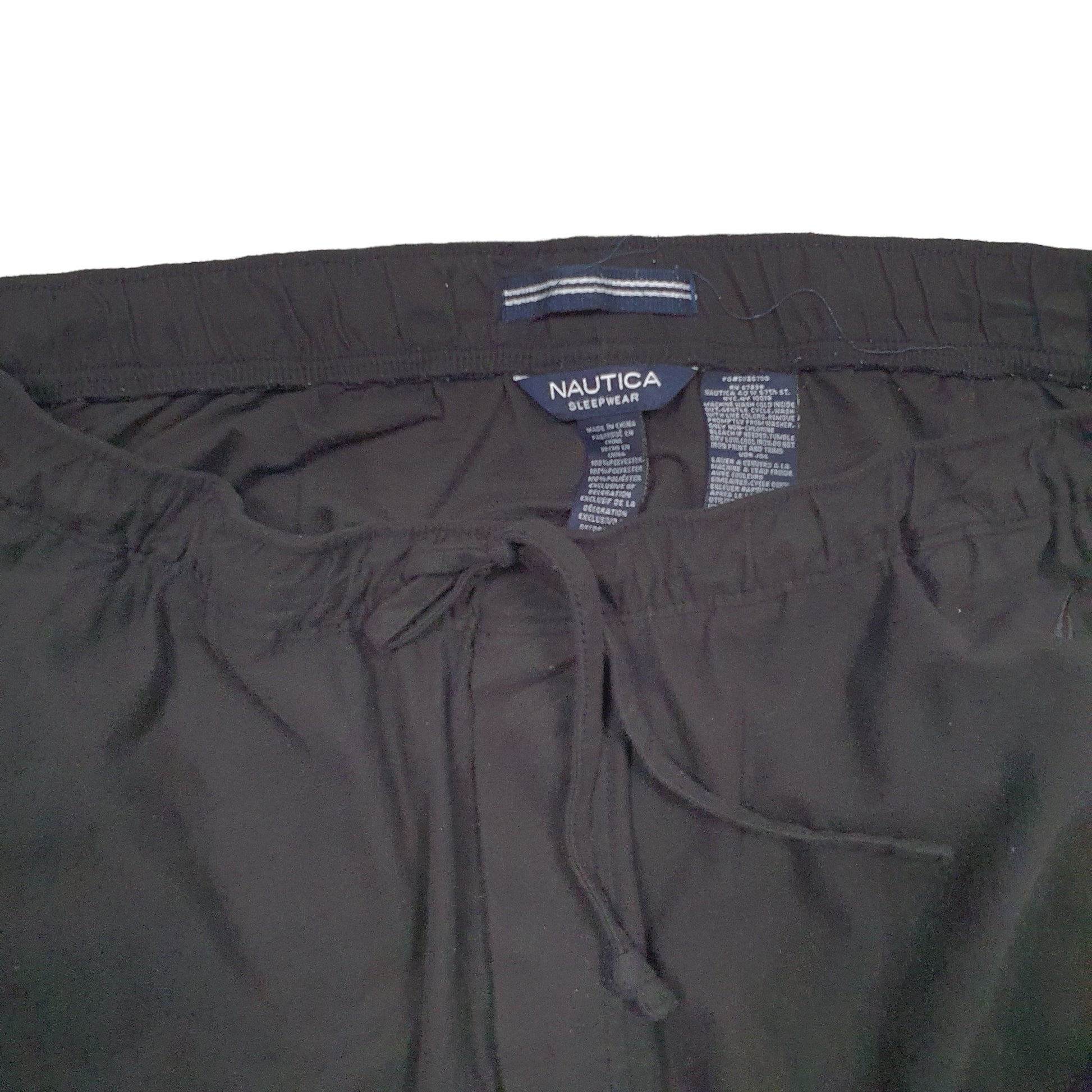 Mens Black Nautica Sleepwear Jogger Trousers