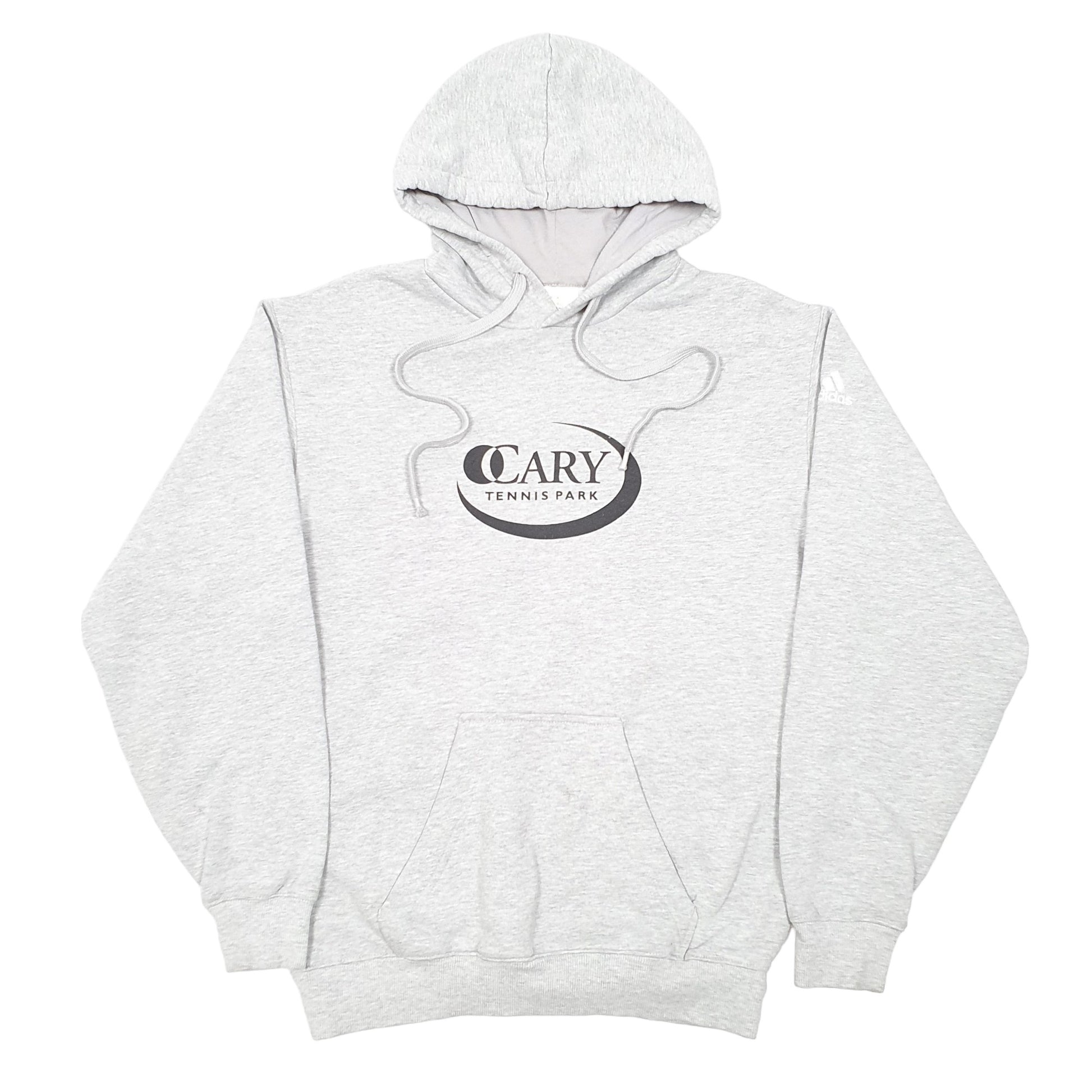 Mens Grey Adidas Cary Tennis Park Hoodie Jumper