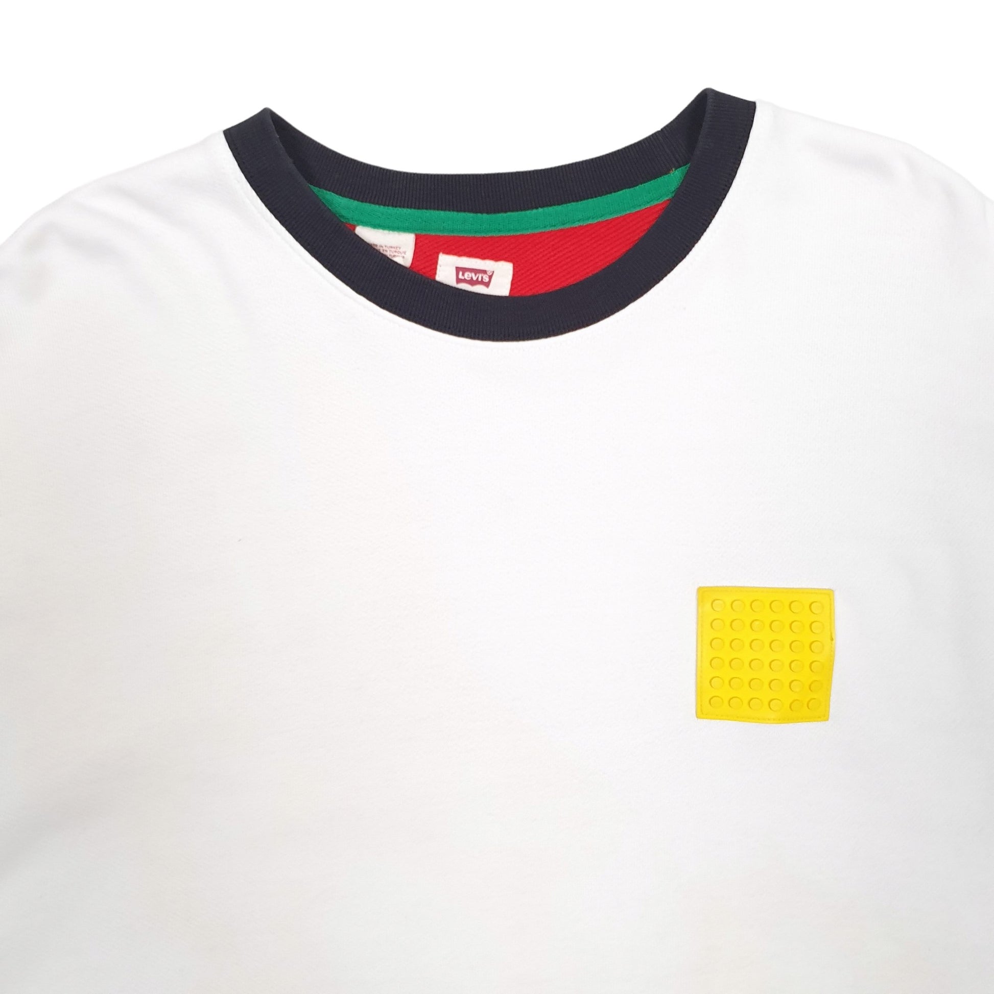 Mens White Levis Lego Crewneck Jumper