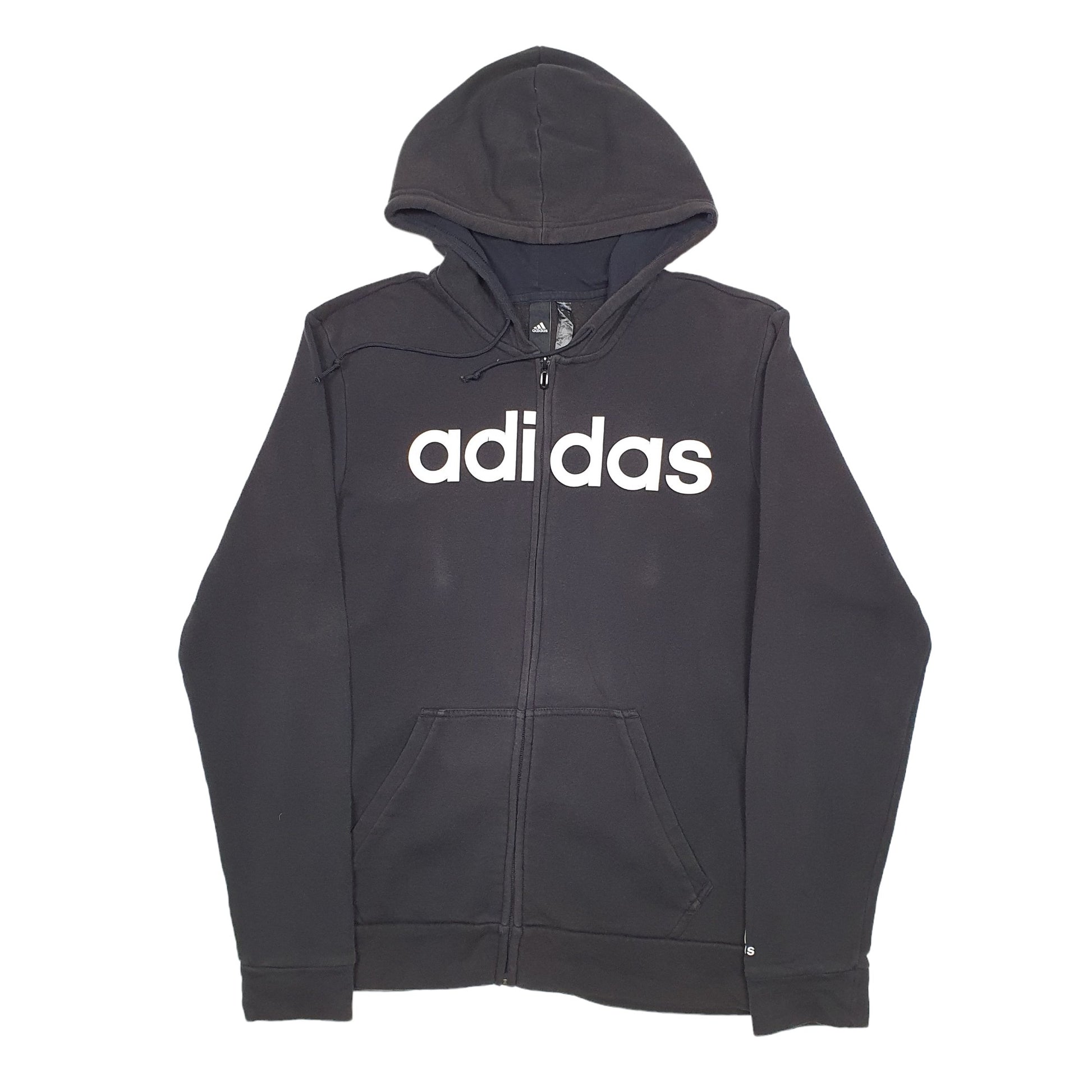 Mens Black Adidas  Full zip Jumper
