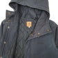 Mens Navy Carhartt Clash Fishtail Trench Full Zip Coat