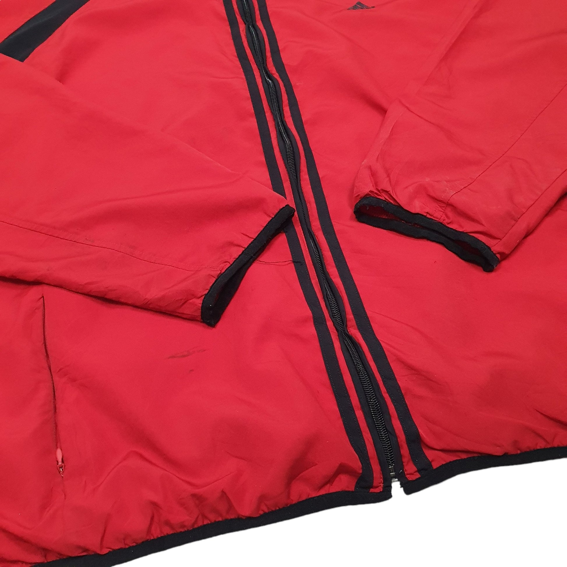 Mens Red Adidas Lightweight Running Workout  Coat