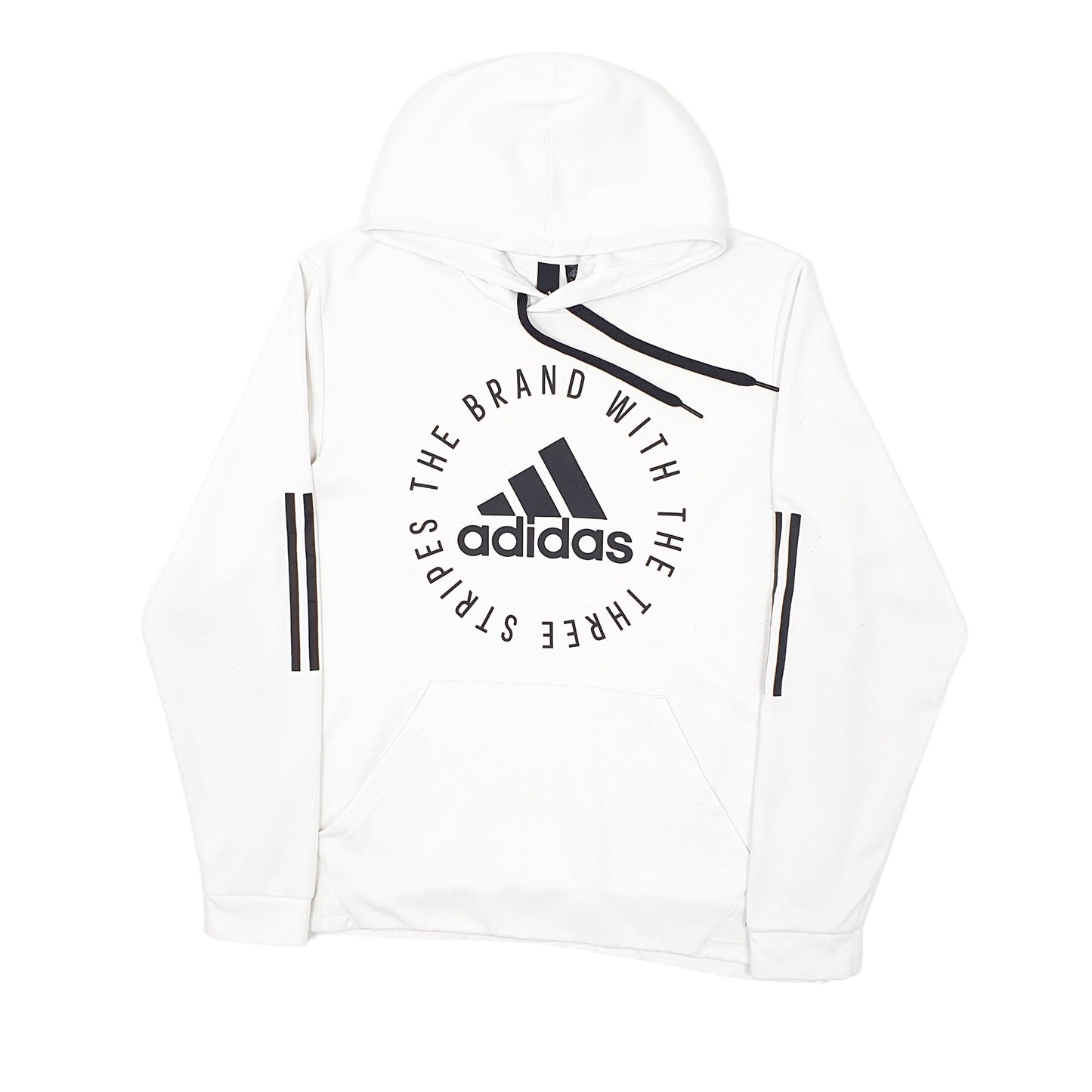 Mens White Adidas  Hoodie Jumper
