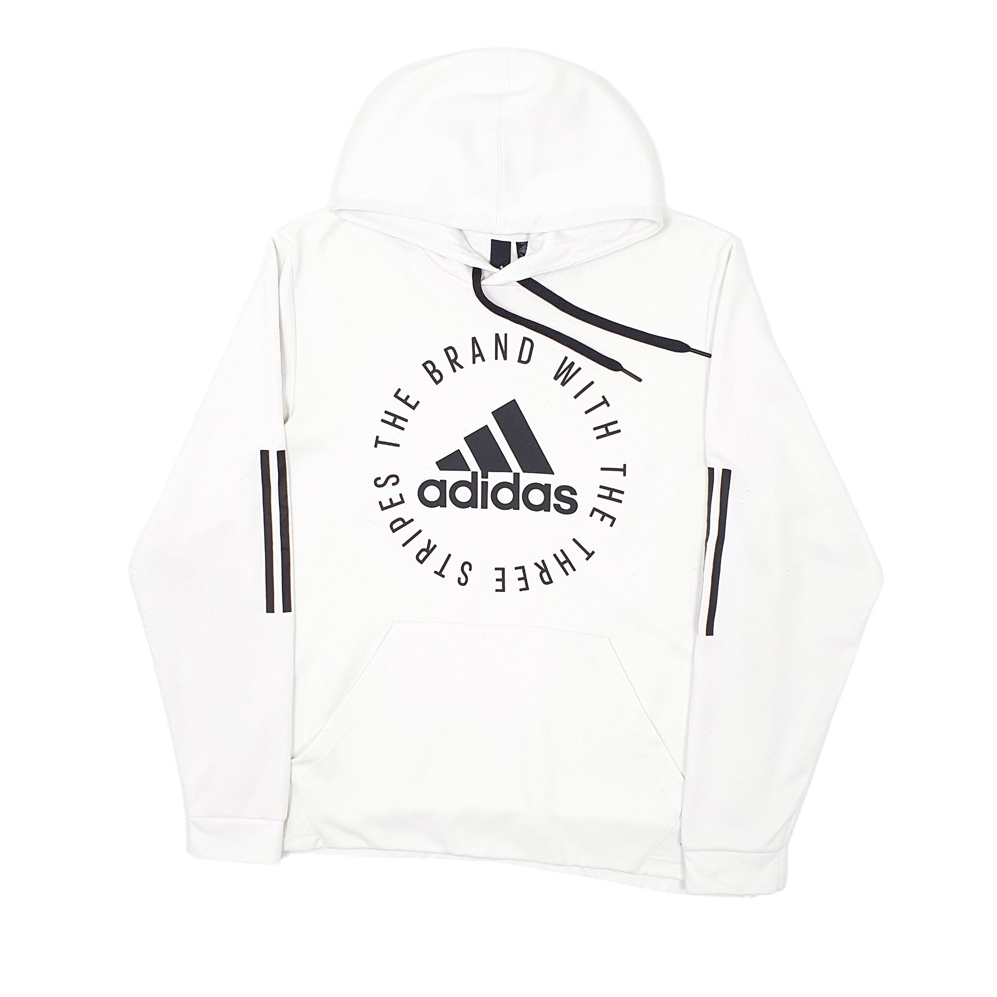 Mens White Adidas  Hoodie Jumper