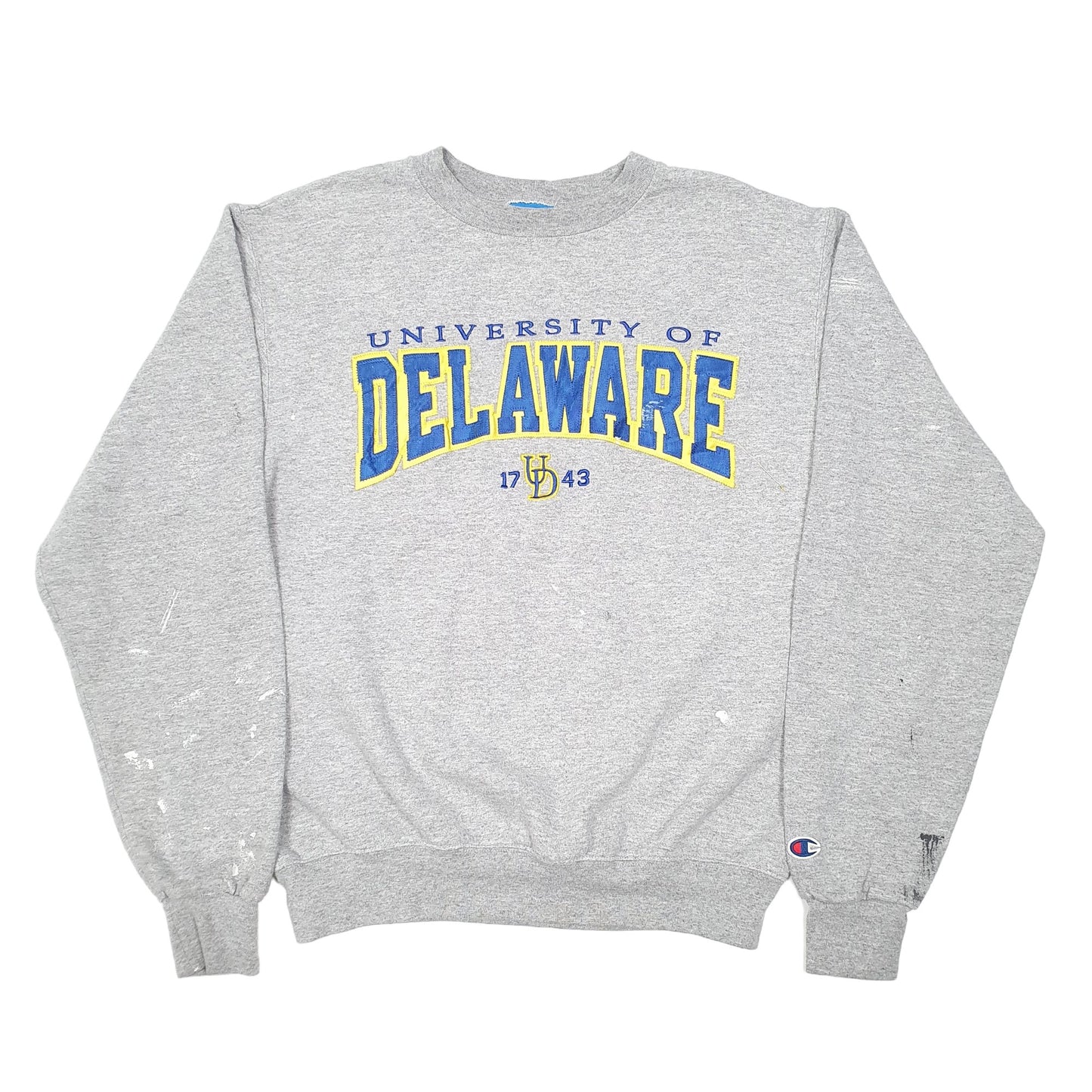 Mens Grey Champion University of Delaware Crewneck Jumper