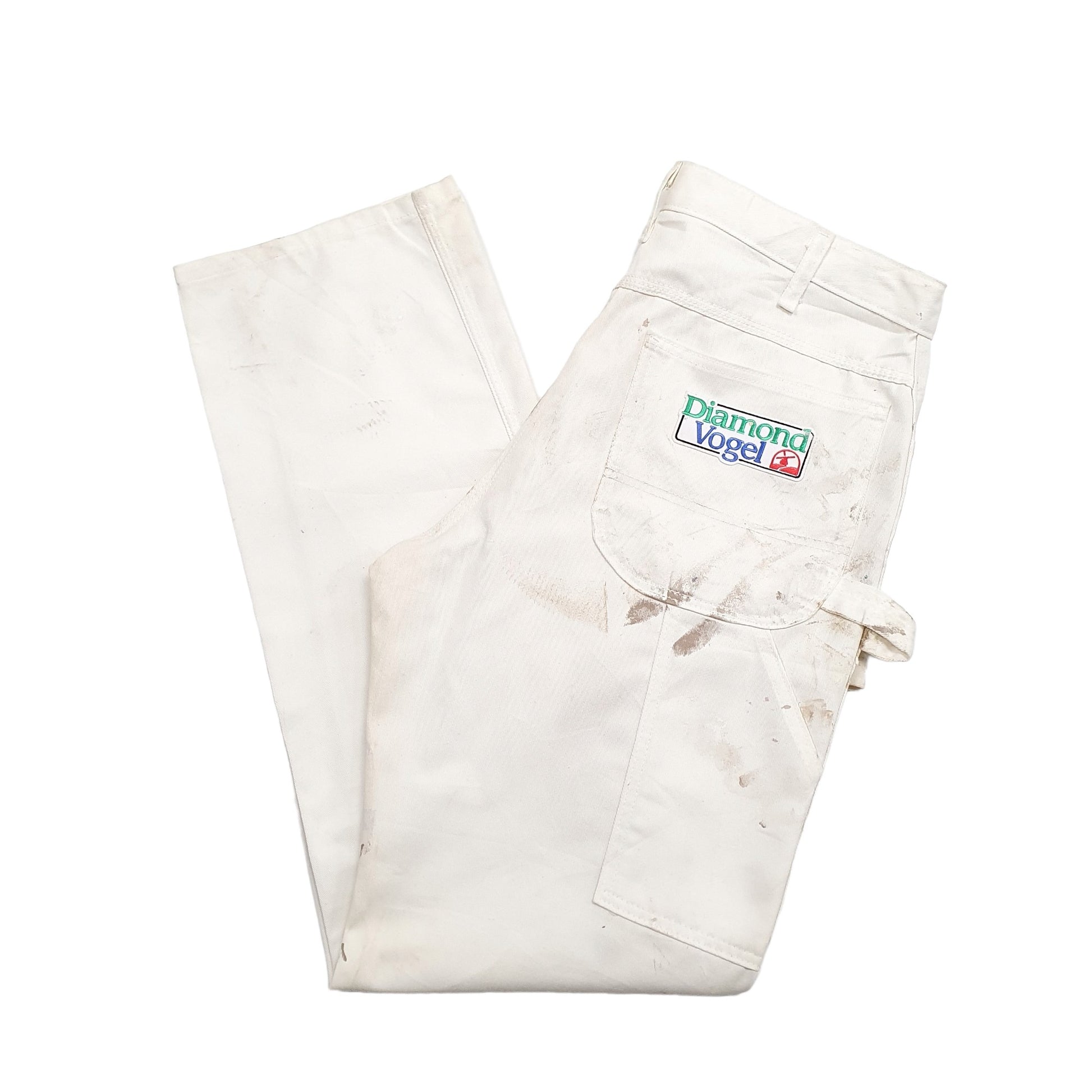 Mens White Dickies  Carpenter Trousers