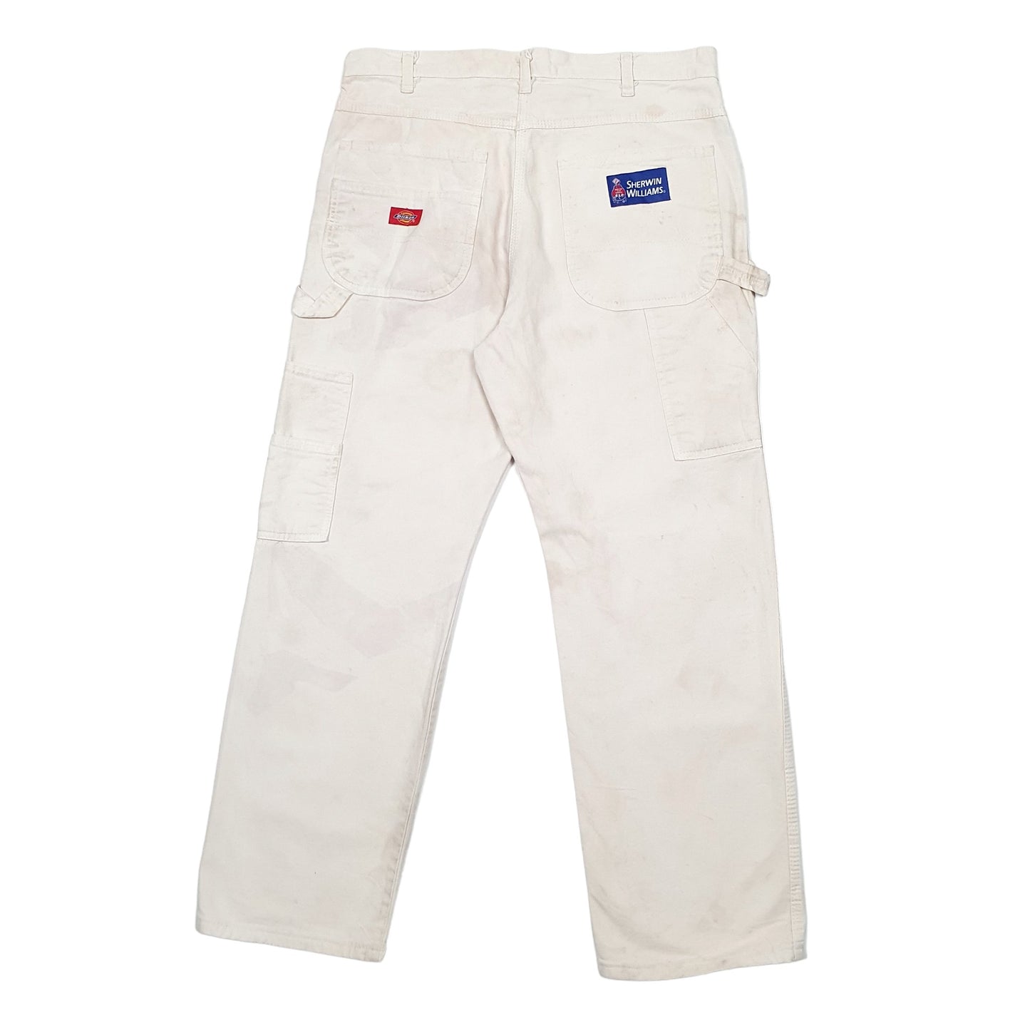 Mens White Dickies Carpenter Carpenter Trousers