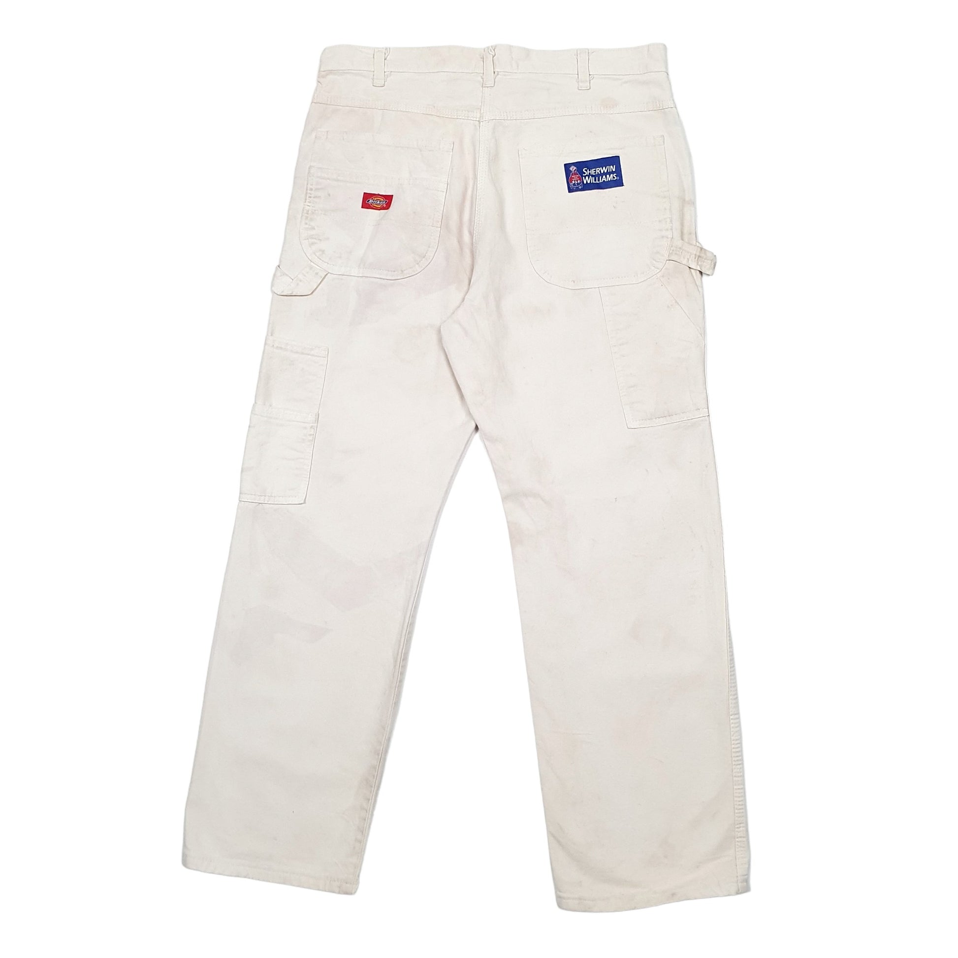 Mens White Dickies Carpenter Carpenter Trousers
