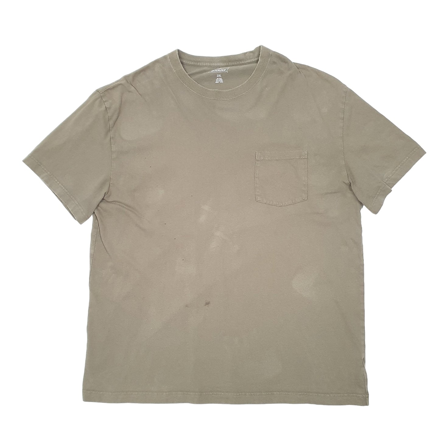 Mens Khaki Dickies Pocket Workwear Short Sleeve T Shirt