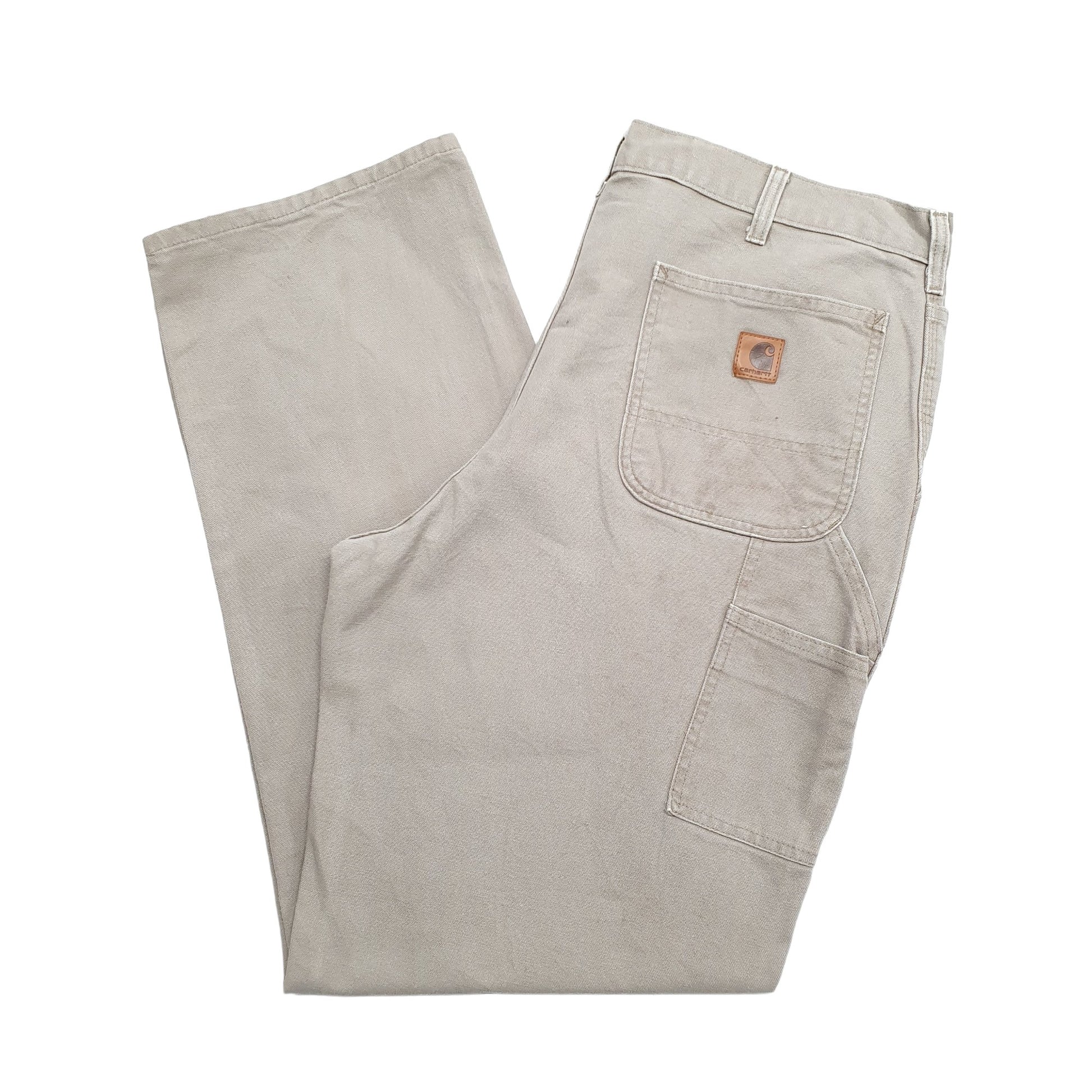 Mens Beige Carhartt  Carpenter Trousers